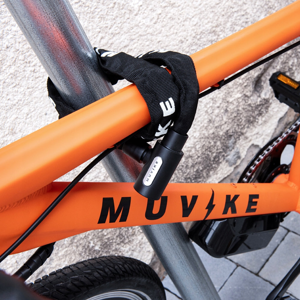 BICYCLE LOCK CHAIN 100cm 6mm WITH KEY LIGHTWEIGHT MUVIKE SOLID 1000/6K Brand Muvike