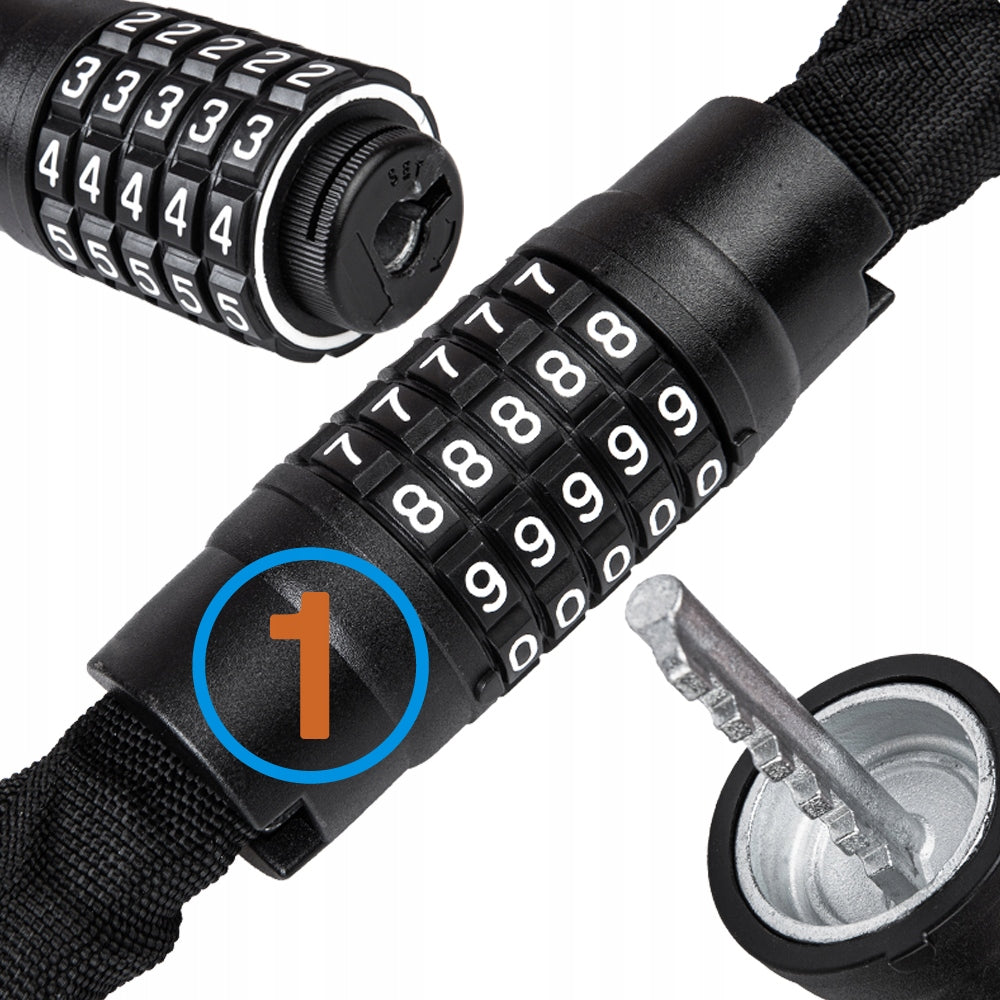 BICYCLE LOCK CHAIN 100cm 8x8mm FOR STRONG CODE MUVIKE SOLID 1000/8x8C Kind chain