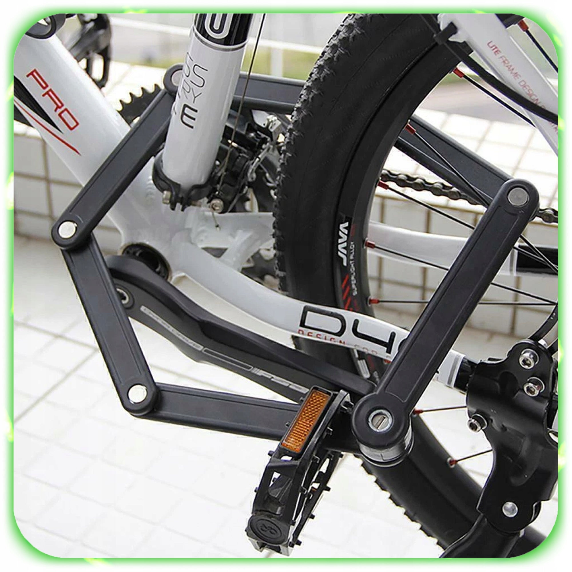 BICYCLE LOCK FOLDING FASTENED SECURITY FOR BICYCLE HOLDER + KEYS Brand no brand