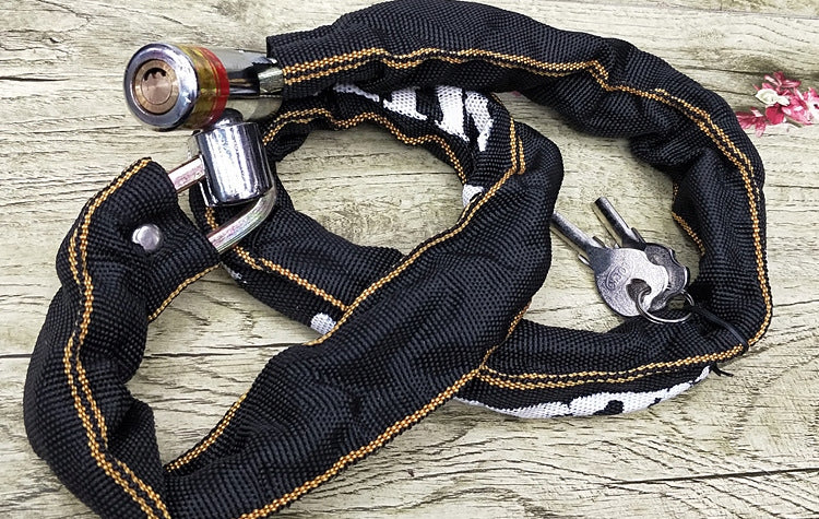 BICYCLE LOCK FOR BIKE MOTOR CLASP FOR BICYCLE CHAIN SECURITY Color black
