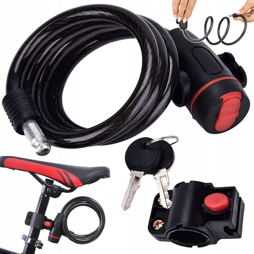 BICYCLE LOCK FOR BIKE MOTOR KEY THICK 120CM
