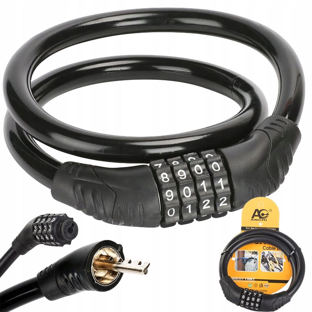 BICYCLE LOCK ON CIPHER CODE SOLID BICYCLE CLASP