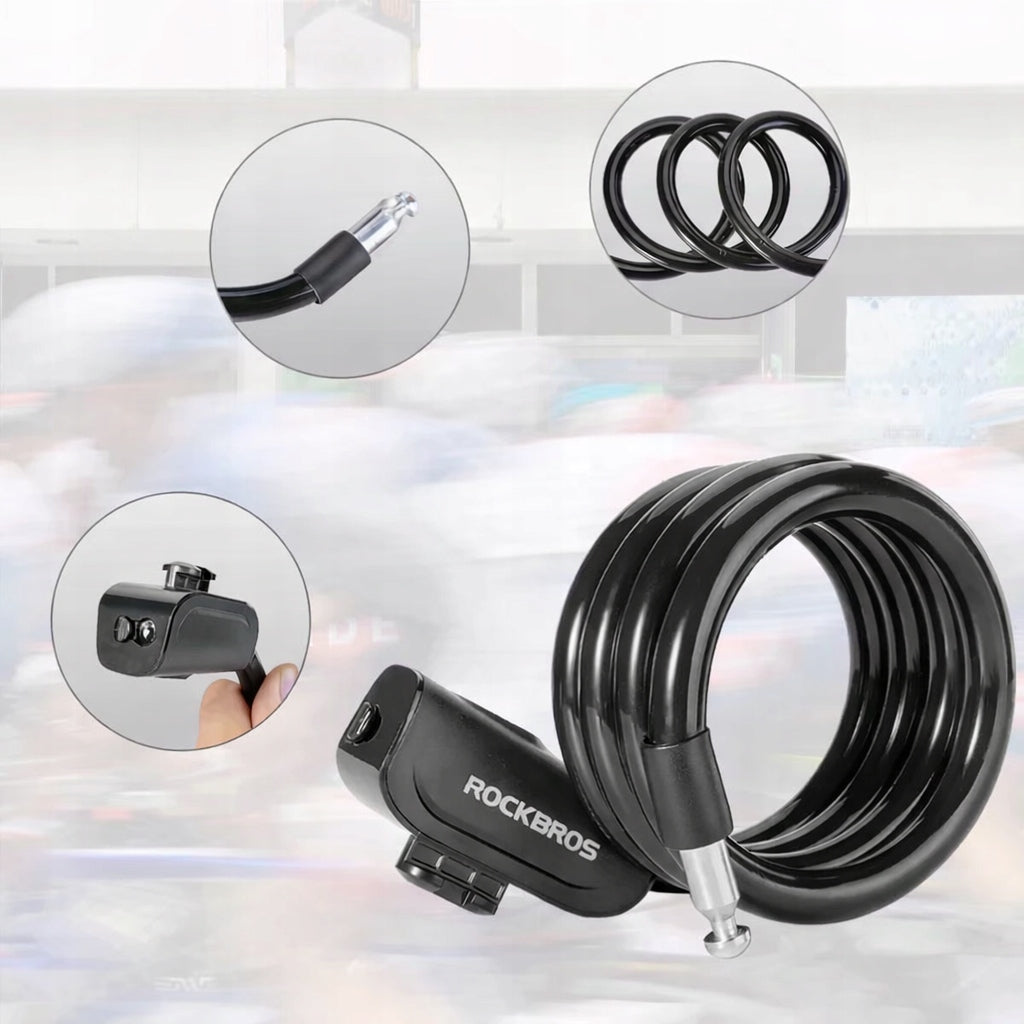 BICYCLE LOCK SECURITY CABLE 11x1100 FOR BICYCLE SCOOTER Brand Rockbros