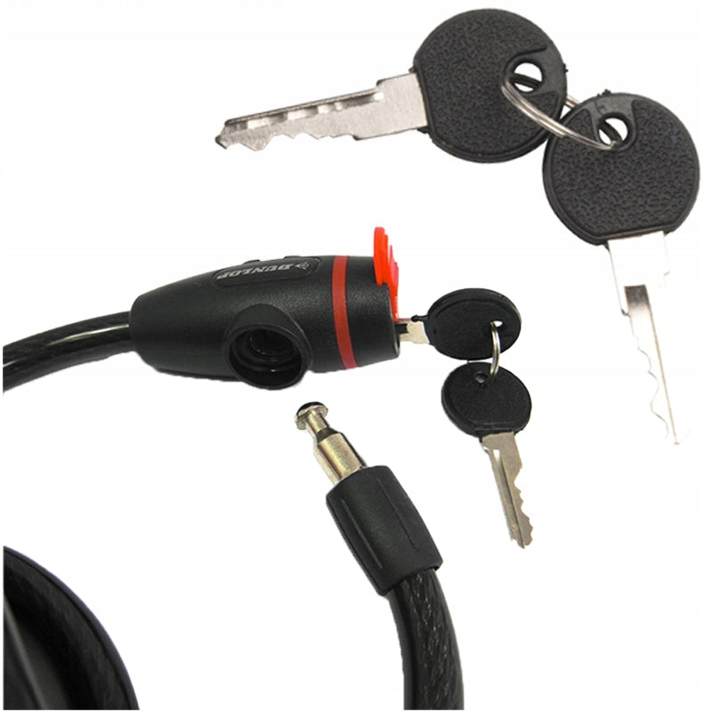 BICYCLE LOCK padlock FOR BICYCLE SOLID with key DUNLOP Color black