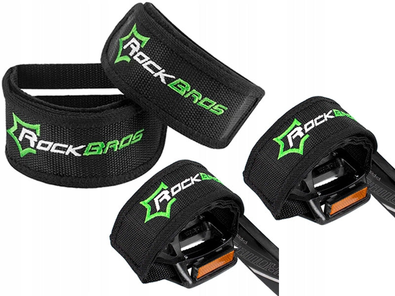 BICYCLE PEDAL STRAPS 2 PCS STRAPY FOOT TAPE VELCRO LIGHTWEIGHT BLACK