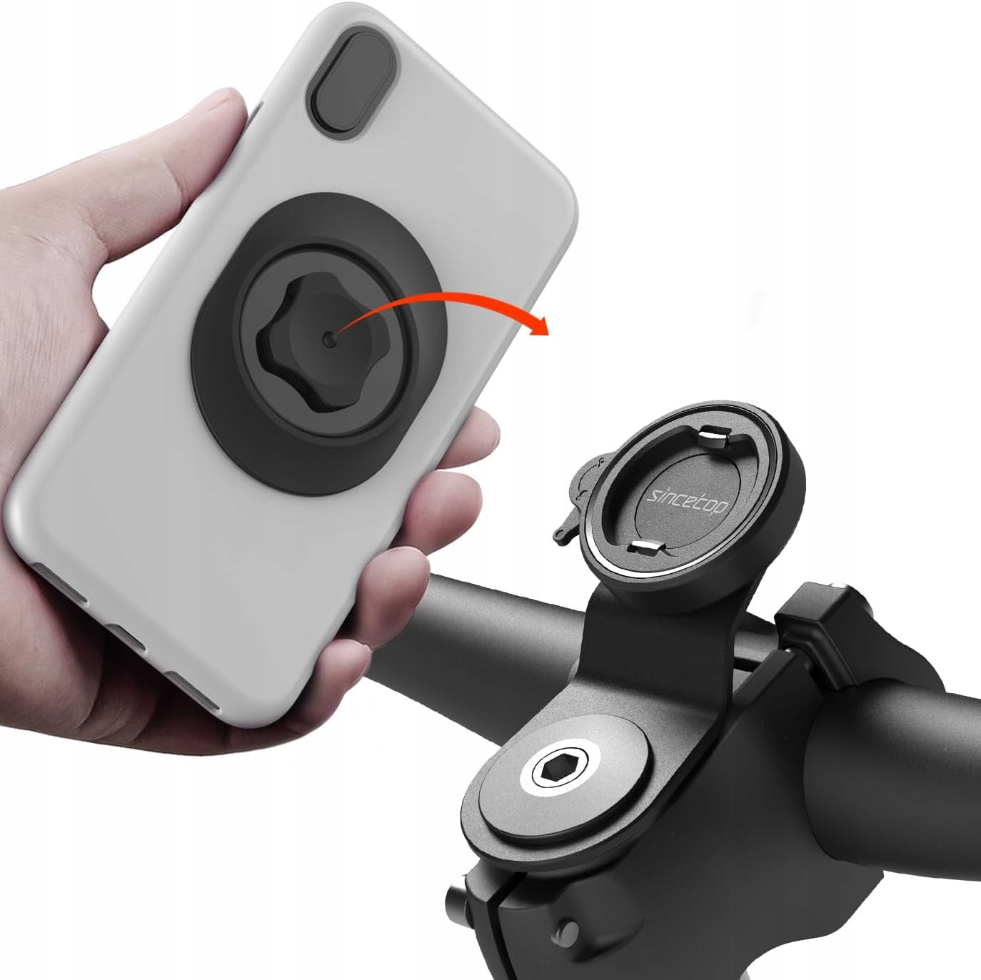 BICYCLE PHONE HOLDER ALUMINUM QUICK LOCK FOR BRIDGE