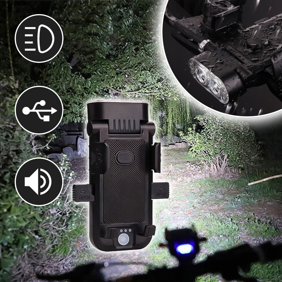 BICYCLE PHONE HOLDER BICYCLE 4in1 LAMP HORN FRONT POWERBANK EAN (GTIN) 5905688576104