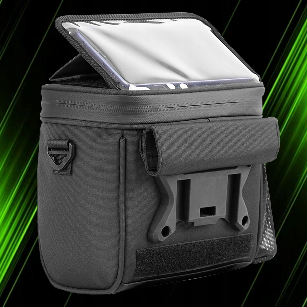 BICYCLE PHONE HOLDER HANDLEBAR POUCH BICYCLE SCOOTER WATERPROOF Kind front
