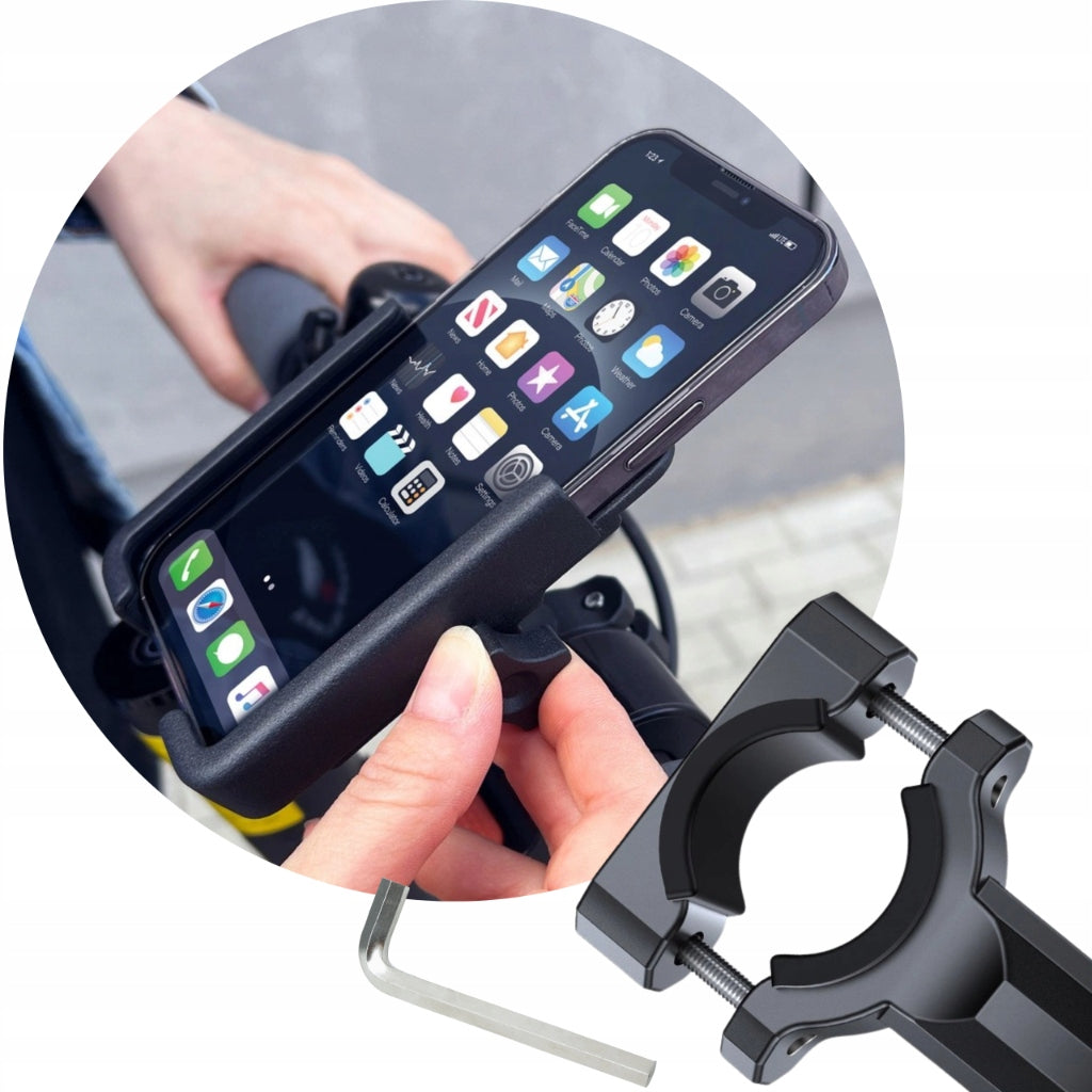 BICYCLE PHONE HOLDER MOTORCYCLE METAL STABLE ARMORED 360° For mobile