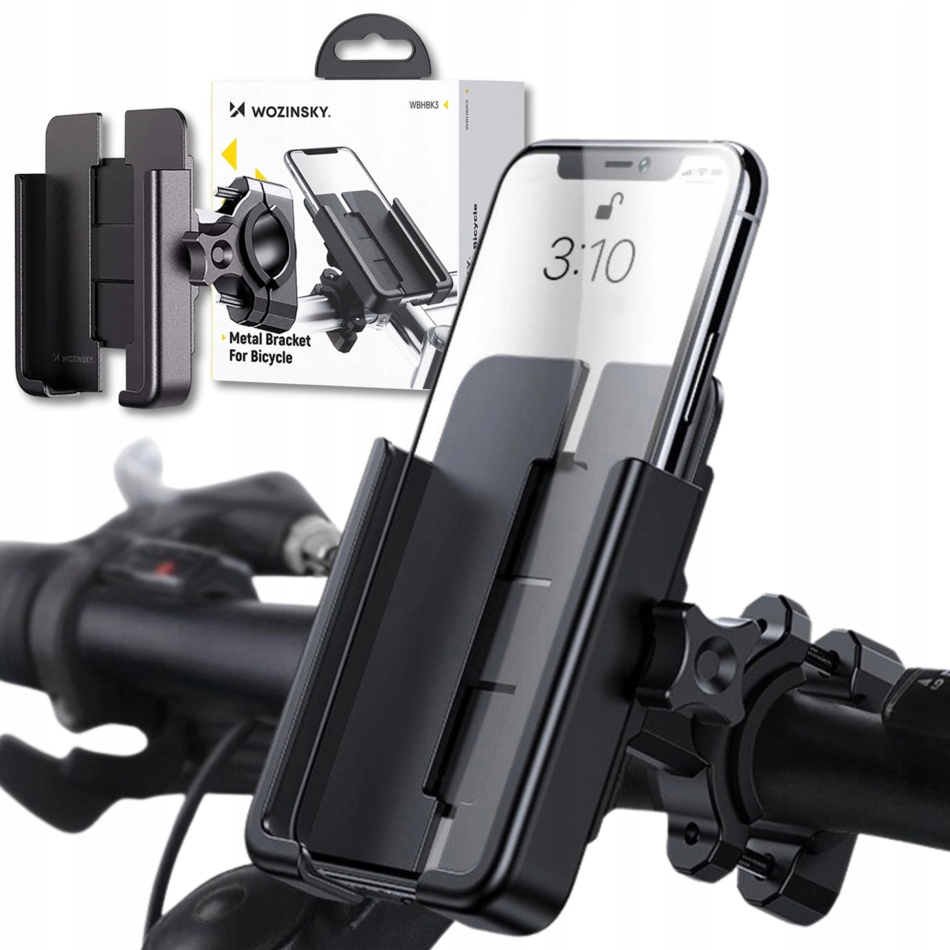 BICYCLE PHONE HOLDER MOTORCYCLE METAL STABLE ARMORED 360°