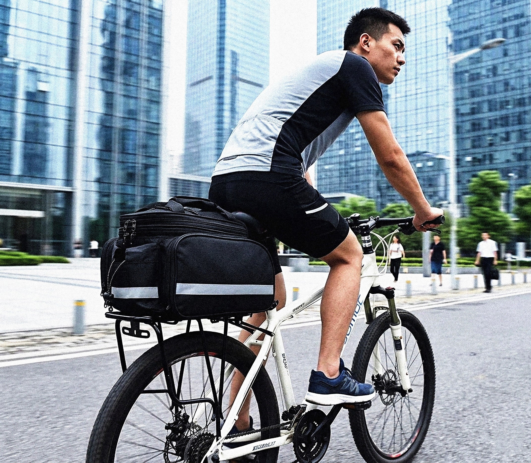 BICYCLE POUCH BAG FOR BICYCLE TRUNK + COVER Spacious Comfortable Sturdy Brand Gotel