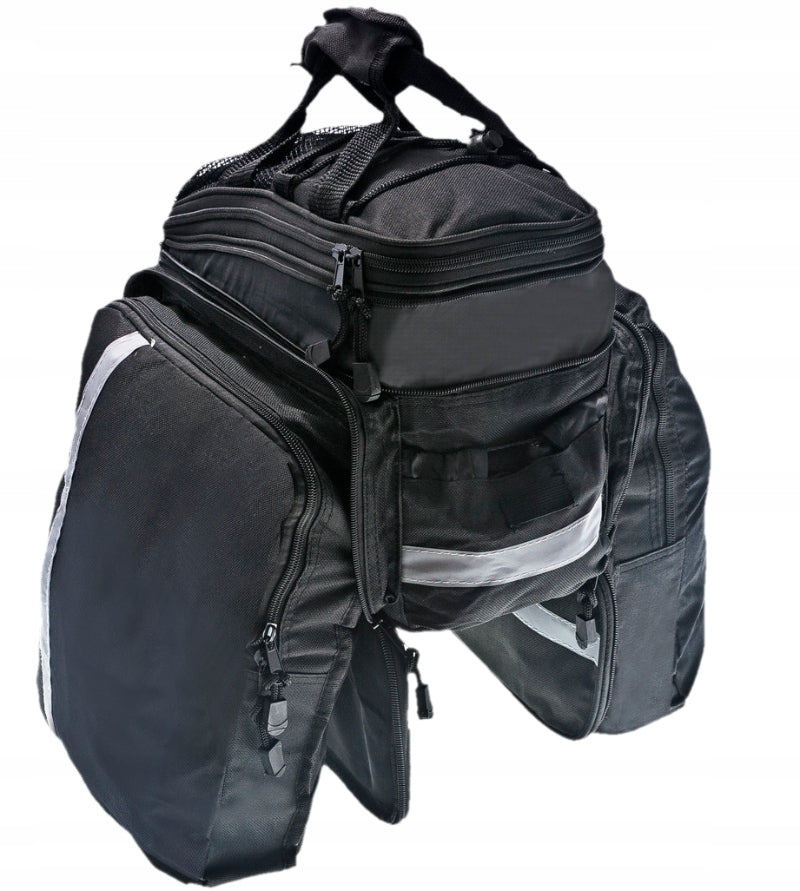BICYCLE POUCH BAG FOR BICYCLE TRUNK + COVER Spacious Comfortable Sturdy Kind rear