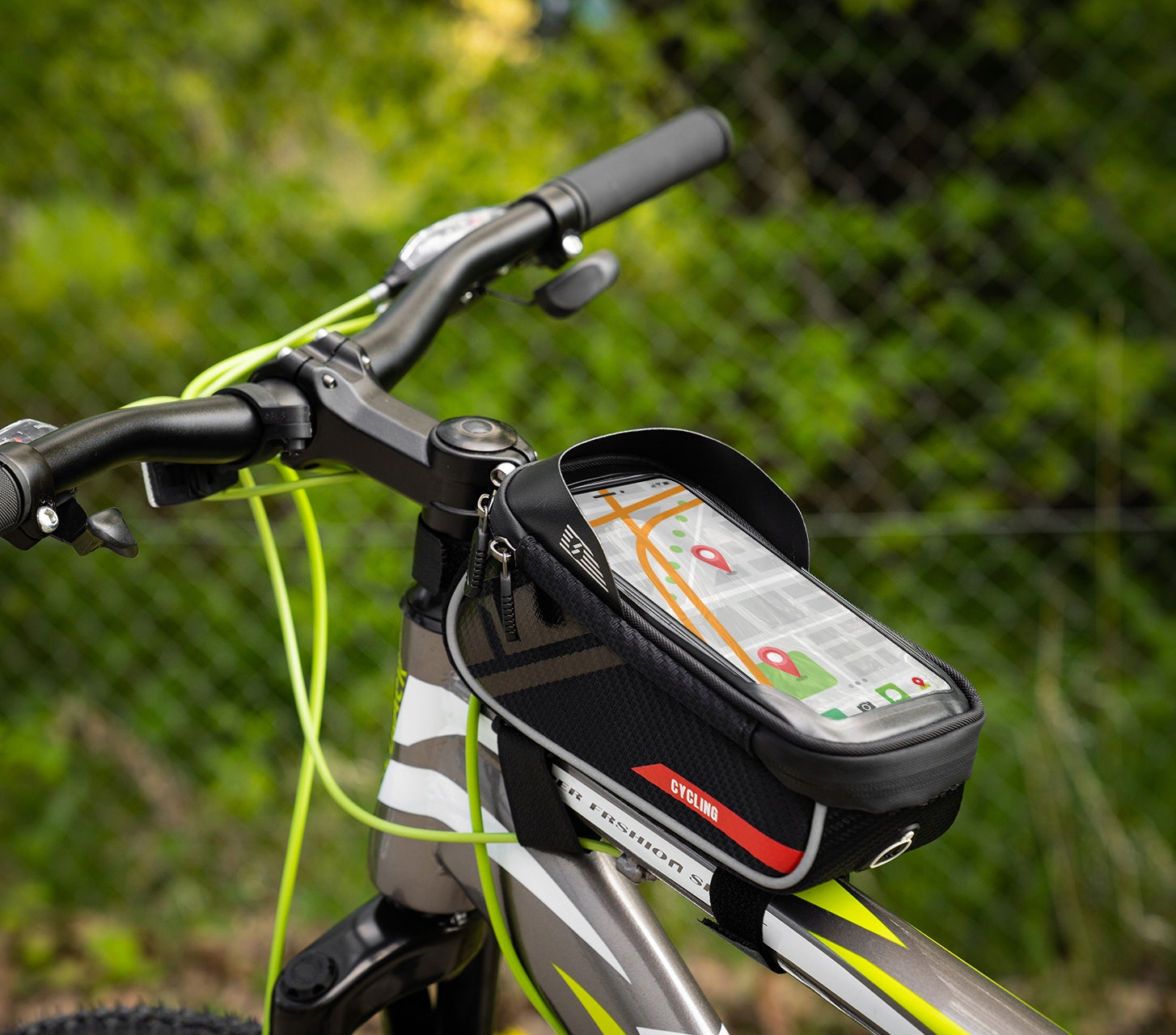 BICYCLE POUCH BICYCLE BAG WATER-RESISTANT FRAME HOLDER PULL-DOWN CASE 1L Kind front