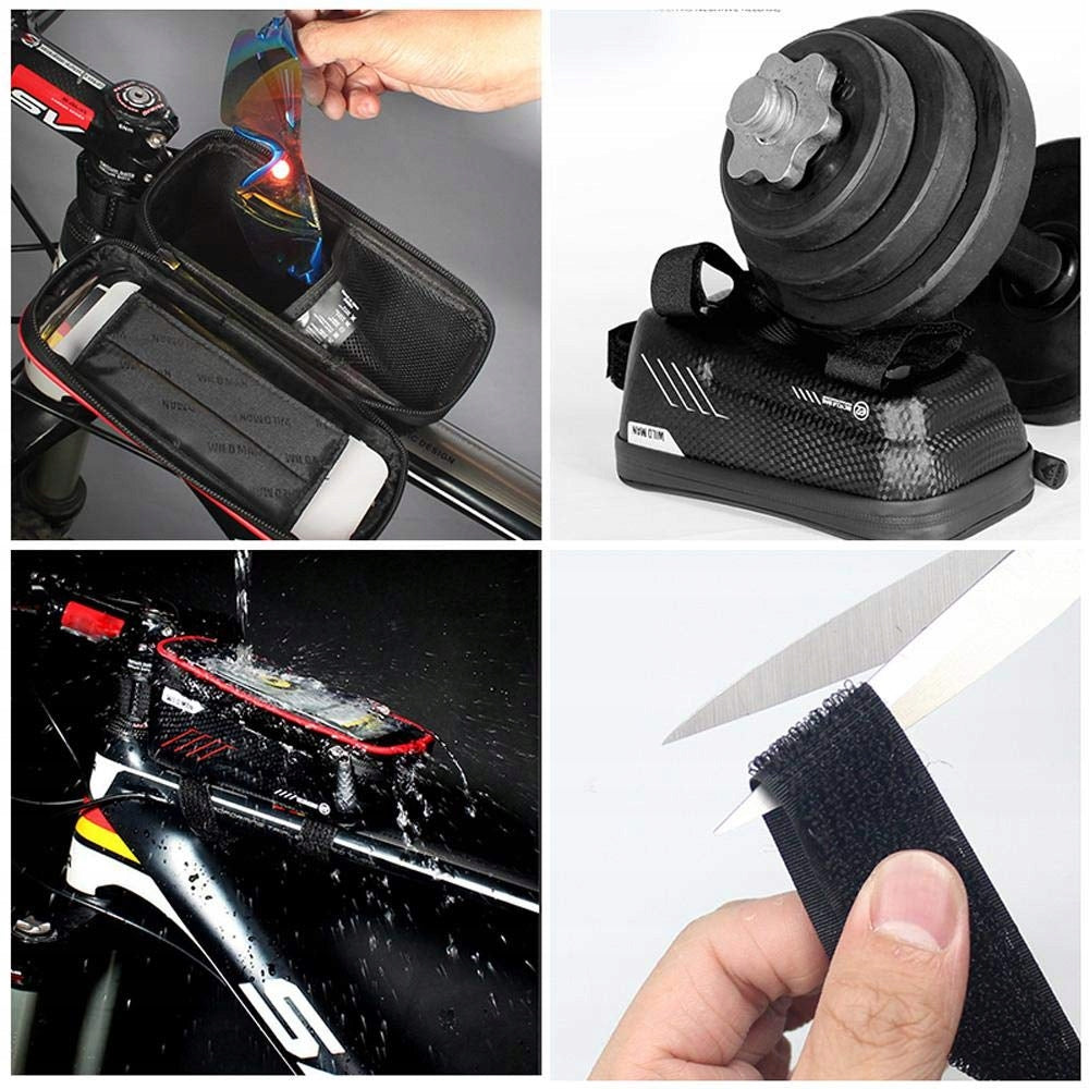BICYCLE POUCH FOR BICYCLE FRAME WATERPROOF TRANSPARENT PHONE WILD MAN 1L Color black