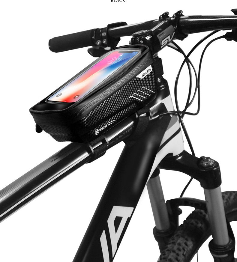 BICYCLE POUCH FOR BICYCLE FRAME WATERPROOF TRANSPARENT PHONE WILD MAN 1L