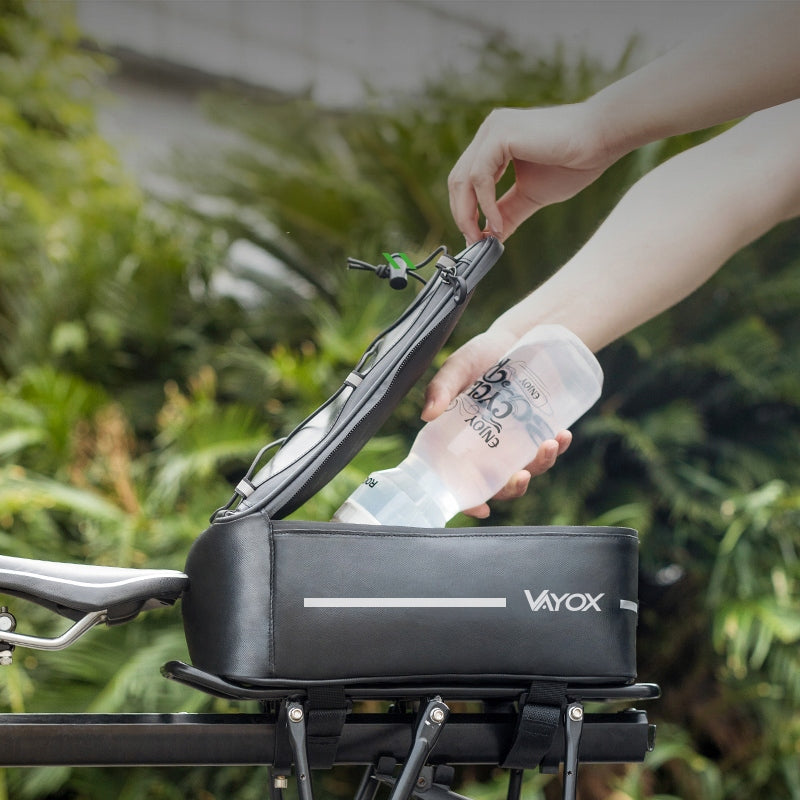 BICYCLE POUCH FOR LUGGAGE COMPARTMENT STRONG VELCRO BAG WATERPROOF COVER VAYOX Color black