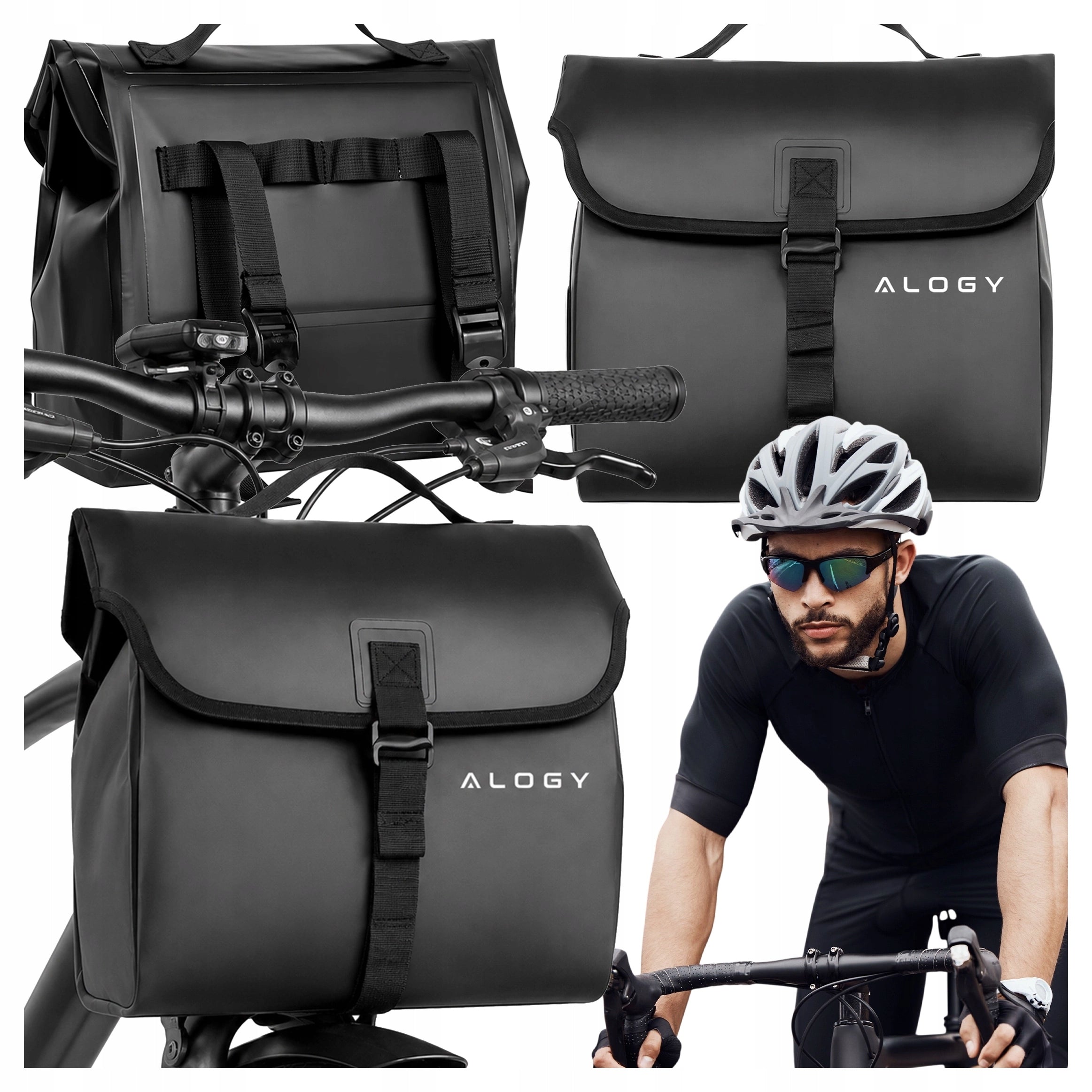 BICYCLE POUCH FOR RACK HANDLEBAR FRAME LARGE ROOMY BICYCLE BAG 10L