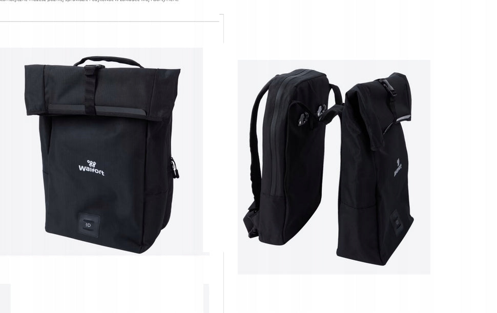 BICYCLE POUCH FOR TRUNK BACKPACK 2IN1 JET WOLFORT