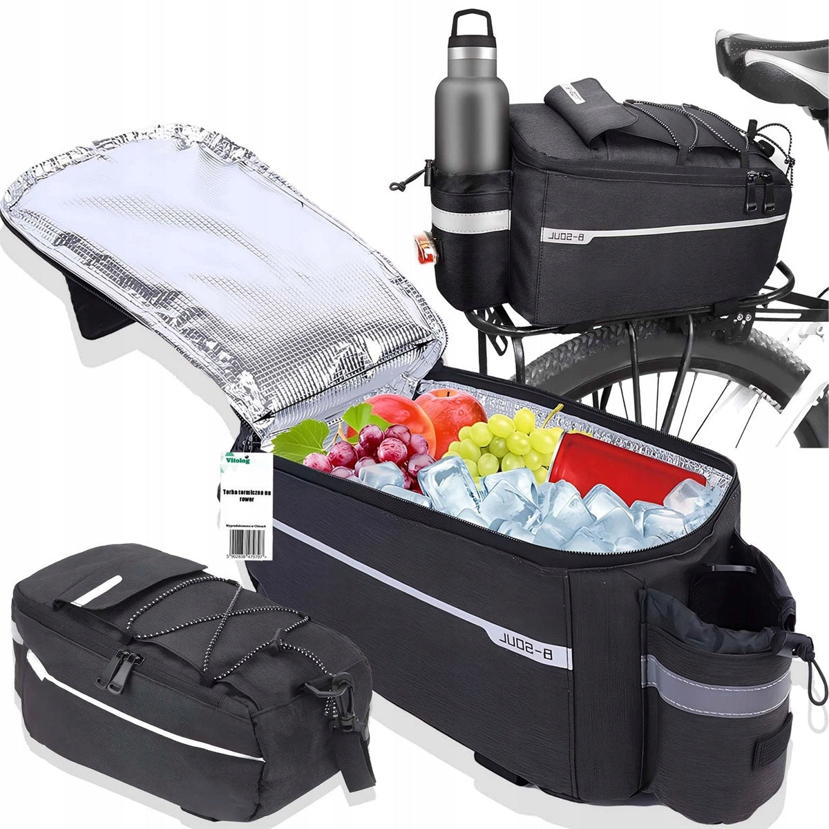 BICYCLE POUCH FOR TRUNK SHOULDER BAG BICYCLE 10L STIFFENED WATERPROOF