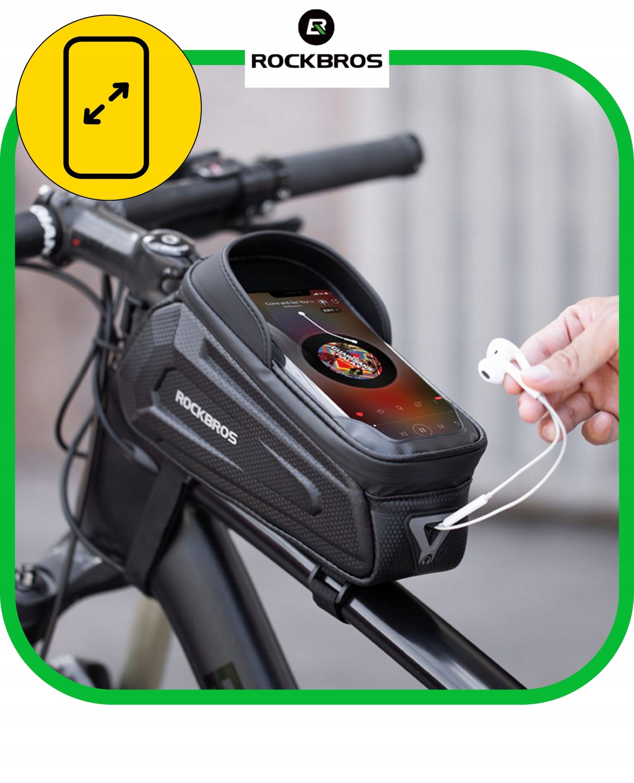 BICYCLE POUCH FRAME BAG ARMORED WATER RESISTANCE WITH PHONE COVER Manufacturer code PANCERNA WODOODPORA