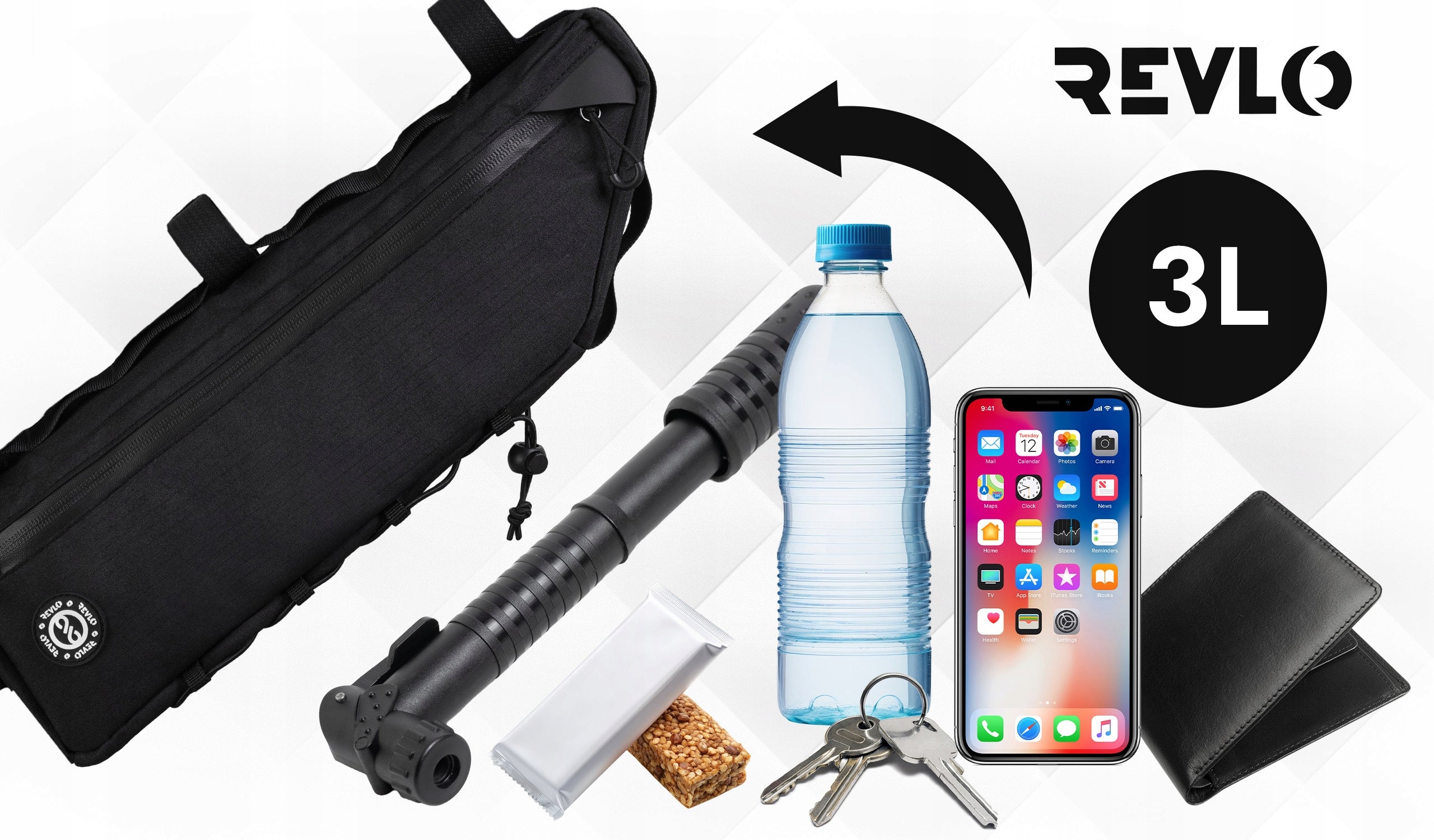 BICYCLE POUCH FRAME BAG BICYCLE WATERPROOF LARGE ROOMY 3 L Capacity 3 l