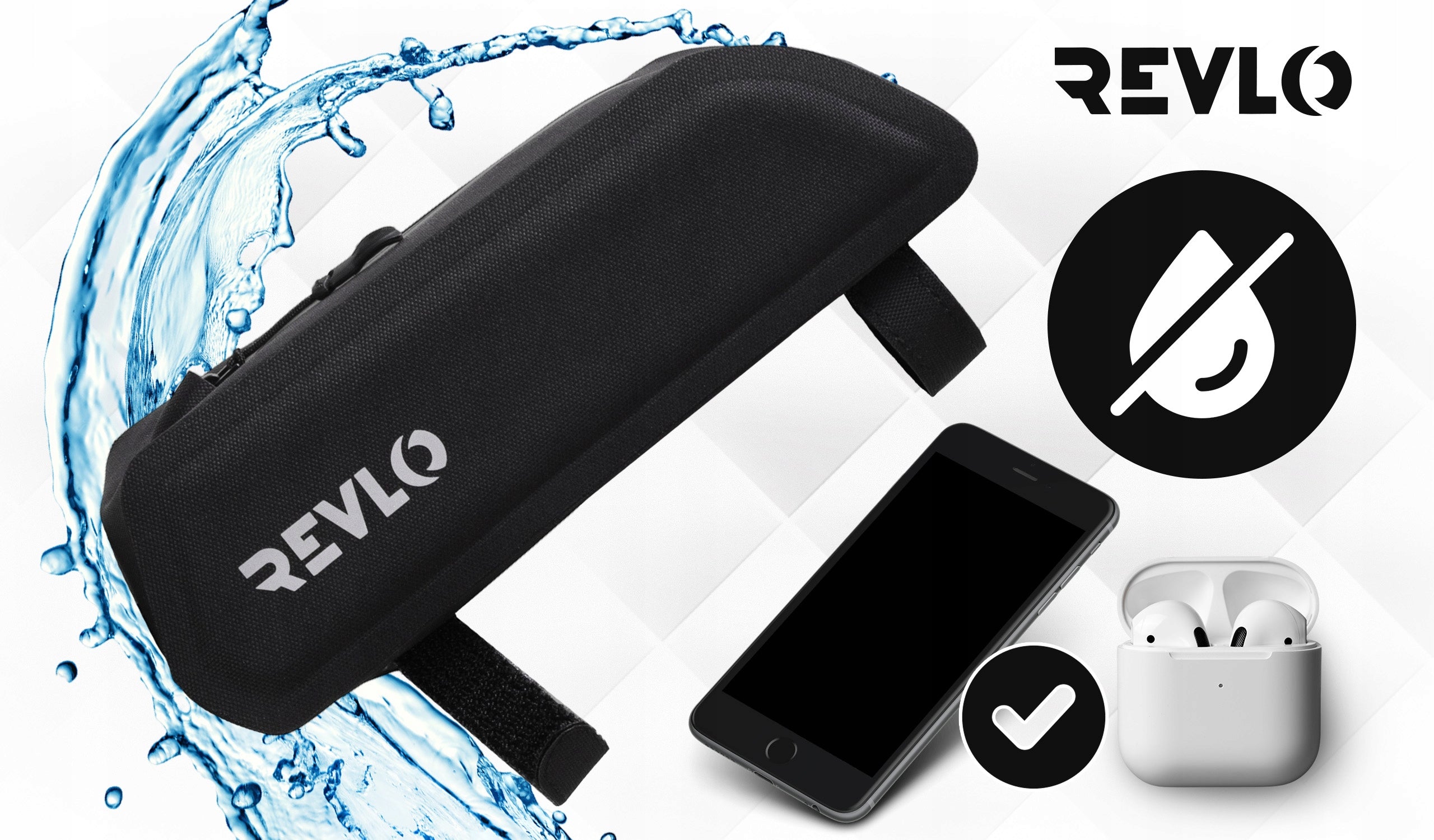 BICYCLE POUCH FRAME BAG BICYCLE WITH STORAGE WATERPROOF ROOMY 1,5L Color black