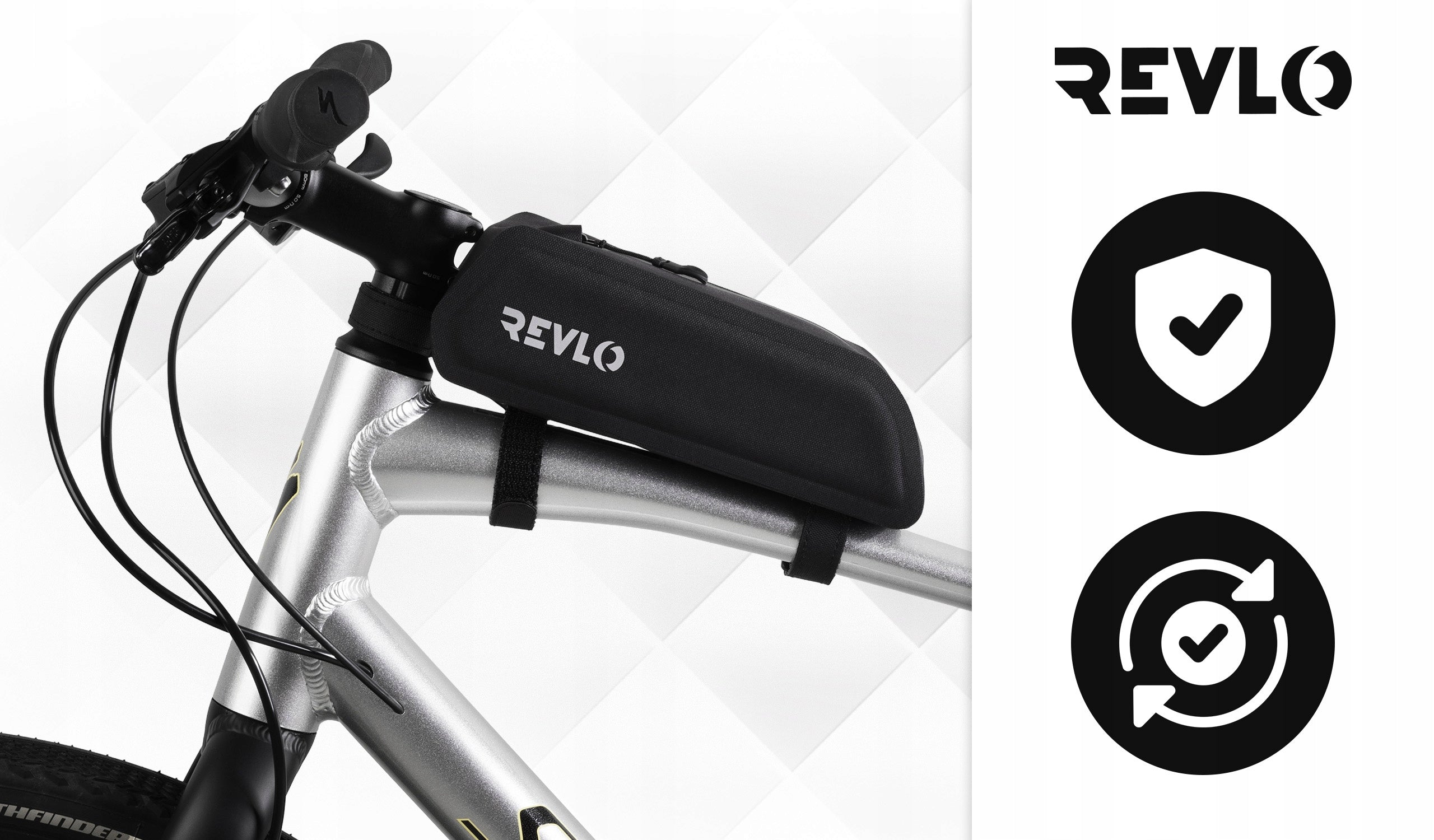 BICYCLE POUCH FRAME BAG BICYCLE WITH STORAGE WATERPROOF ROOMY 1,5L Manufacturer code RVL04