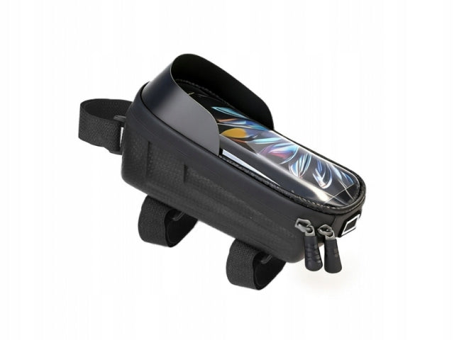 BICYCLE POUCH FRAME BAG WITH STORAGE FOR PHONE WATERPRONE 19x9,5x11cm