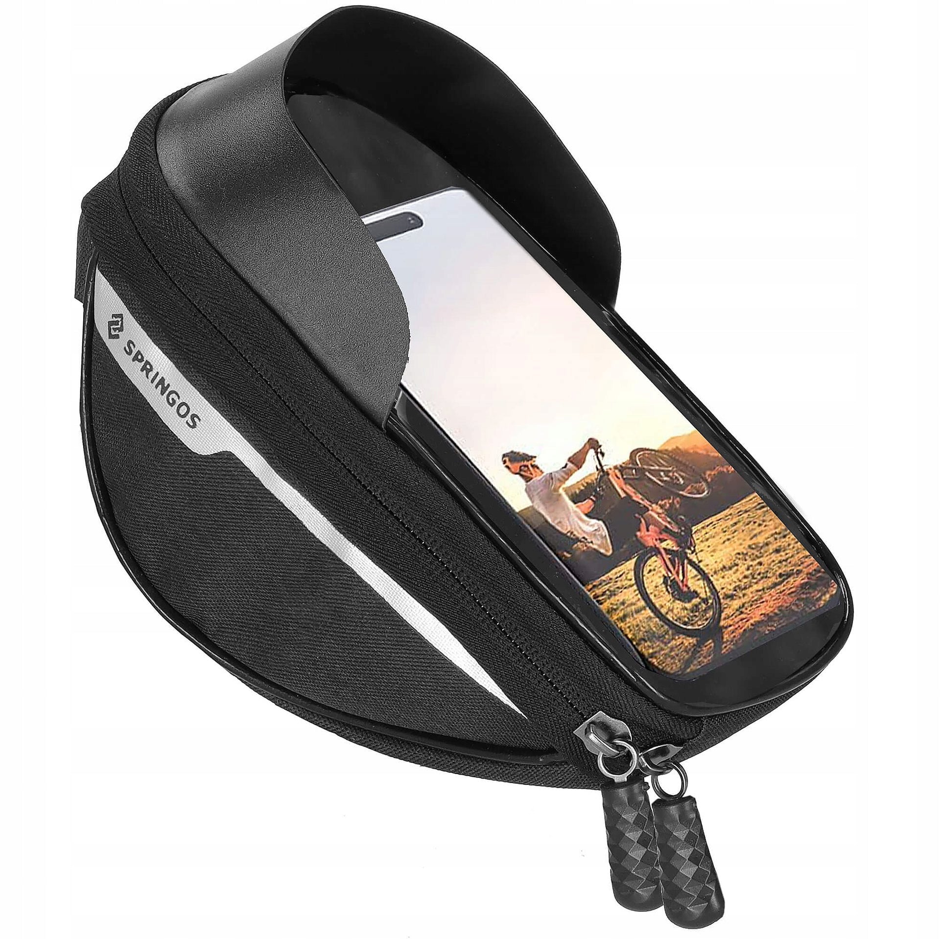 BICYCLE POUCH PHONE HOLDER BICYCLE FRAME HANDLEBAR BAG WATERPROOF Packaging status original