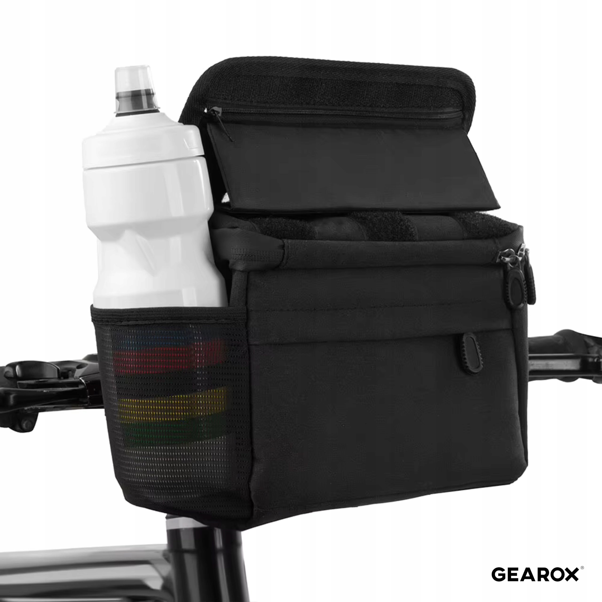 BICYCLE POUCH PHONE HOLDER FRONT WATERPROOF VELCRO HOLDER Color black