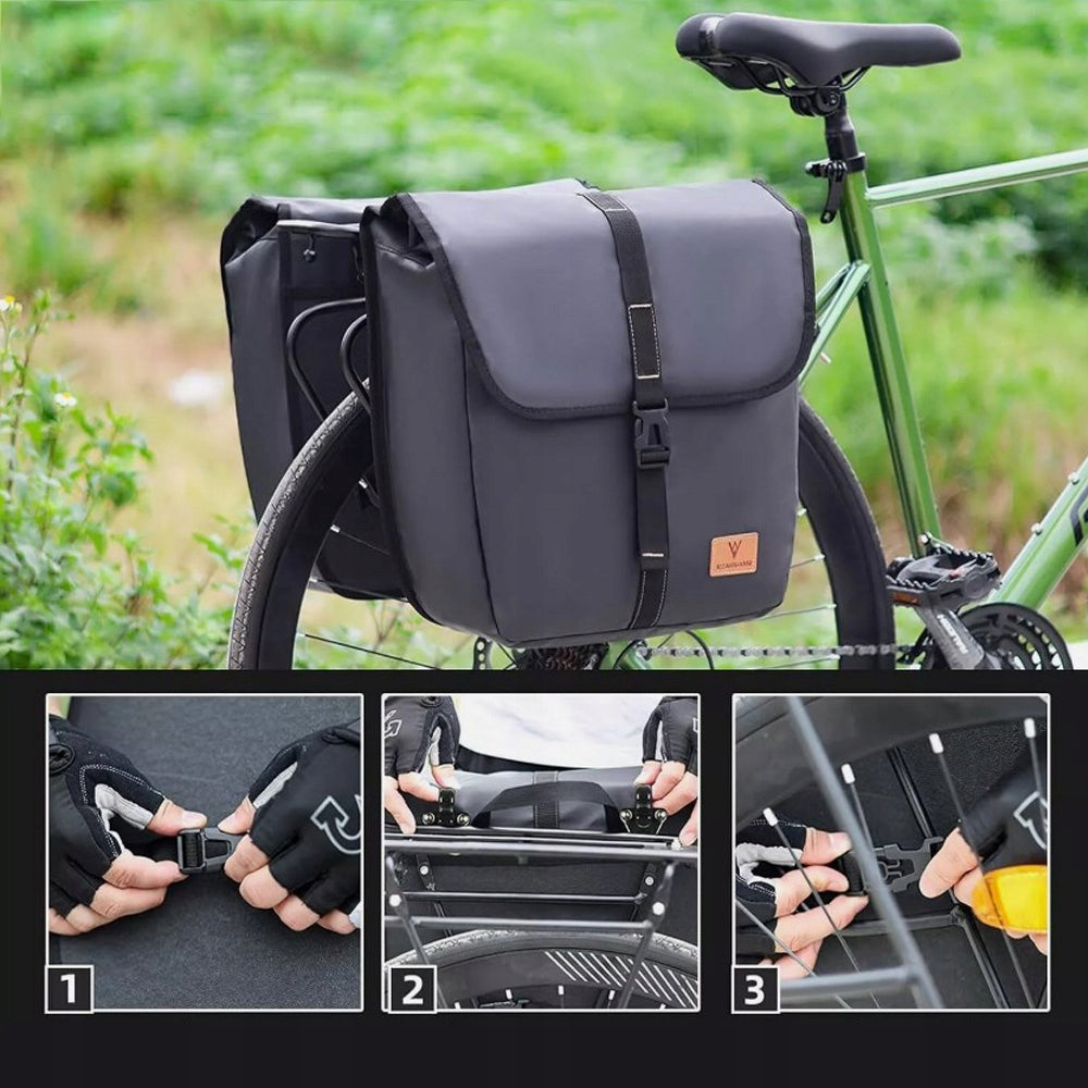 BICYCLE POUCH REAR BAG FOR TRUNK LARGE 20L SIDE TRUNKS WATERPROOF Dominant material nylon