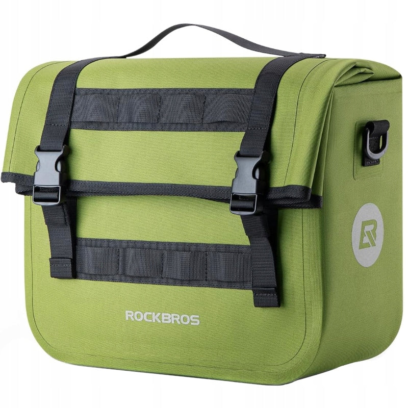 BICYCLE POUCH REAR FOR SIDE RACK WATERPROOF BAG ROCKBROS ROOMY Color green