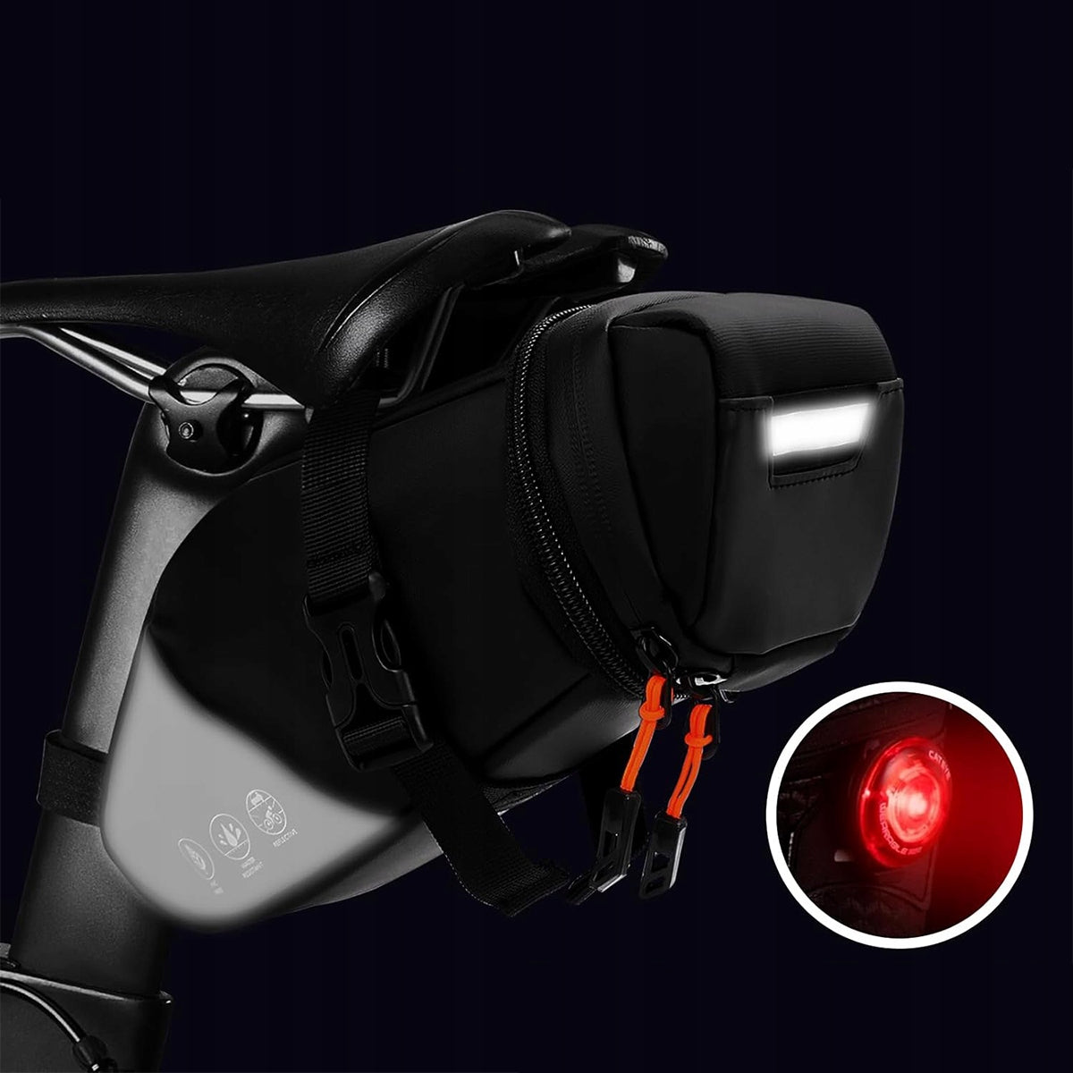 BICYCLE POUCH SEAT BAG WATERPROOF 1,5L - 2L FOR SEAT POST BLACK Capacity 2 l