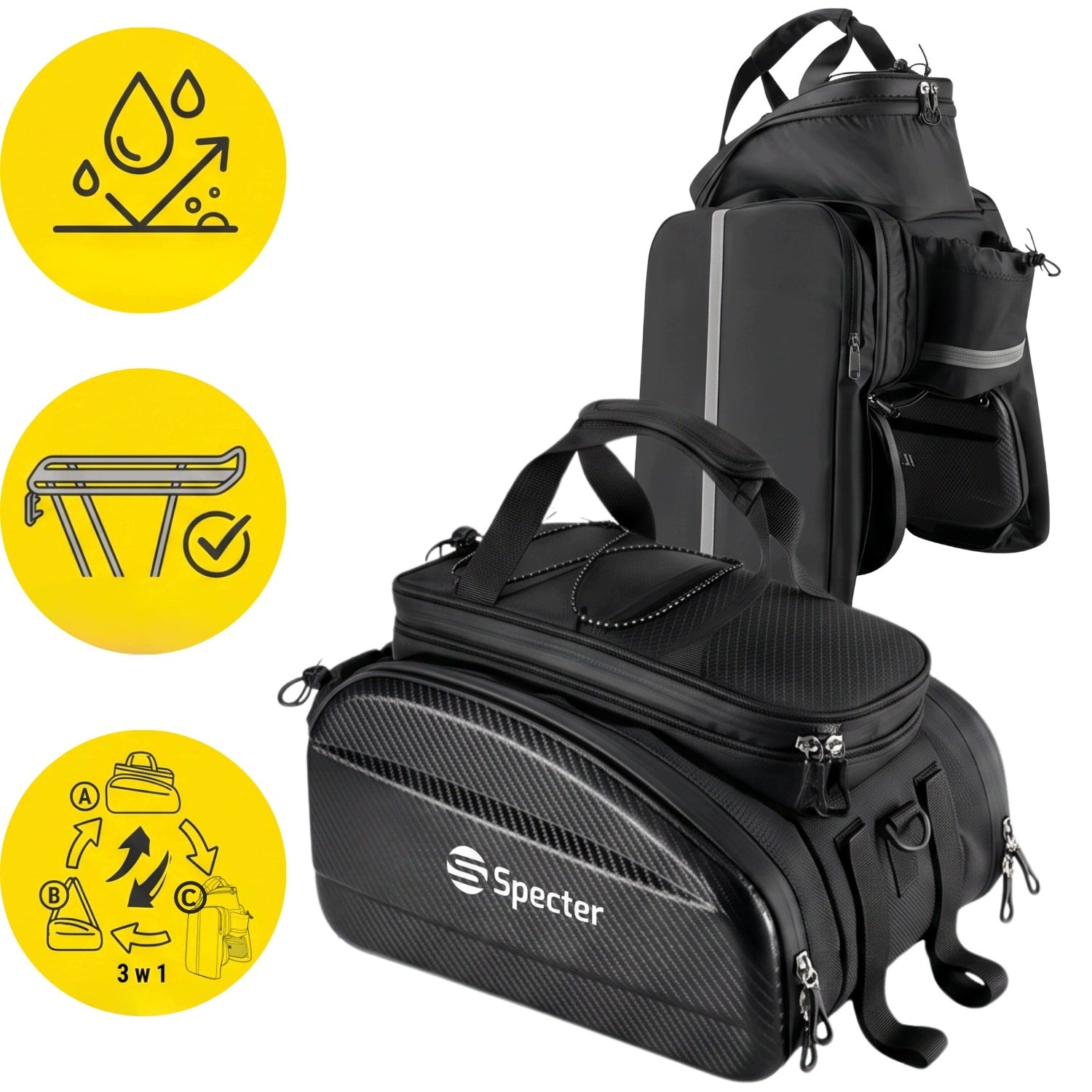 BICYCLE POUCH SPECTER 3W1 11L 15L 31L LUGGAGE BAG WATERPROOF BIKE Packaging status original