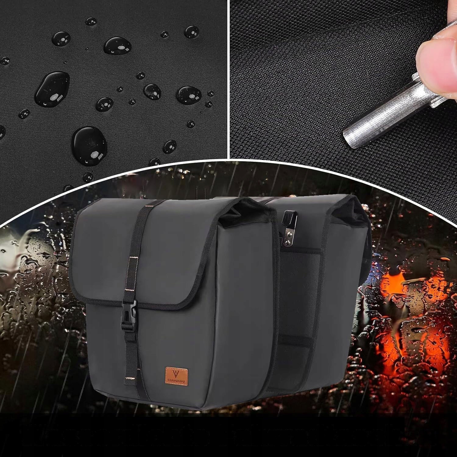 BICYCLE POUCH TRUNK BAG WATERPROOF SIDE REAR ROOMY 20L Capacity 20 l