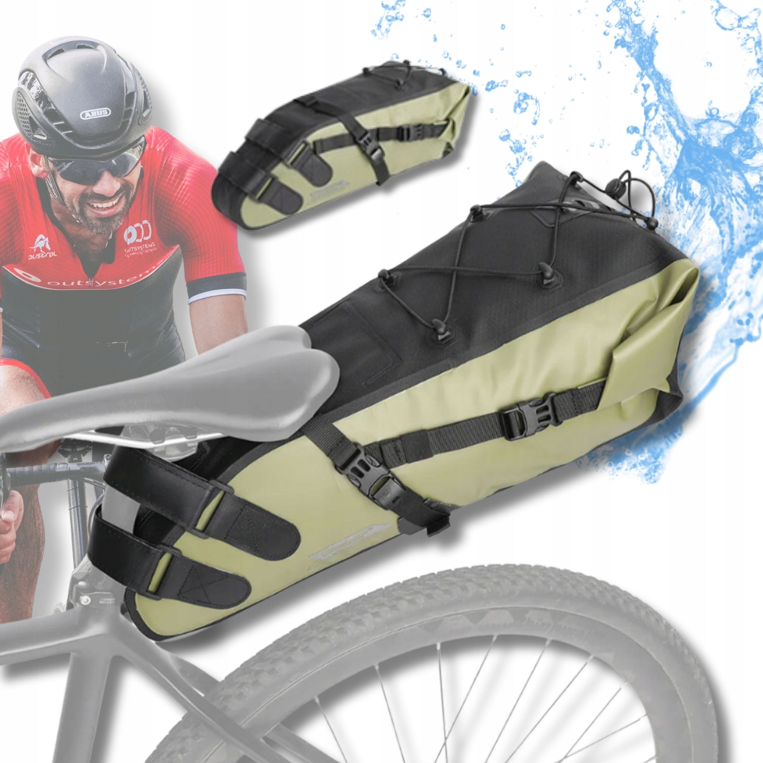 BICYCLE POUCH UNDER SADDLE SEAT BAG 10L WATERPROOF BAG