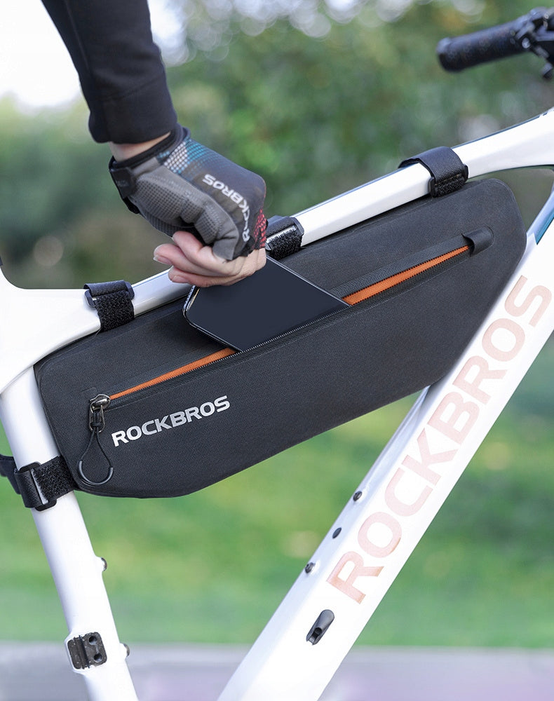 BICYCLE POUCH UNDER THE FRAME ROCKBROS 3L VELCRO BAG WATERPROOF BICYCLE BAG Color black