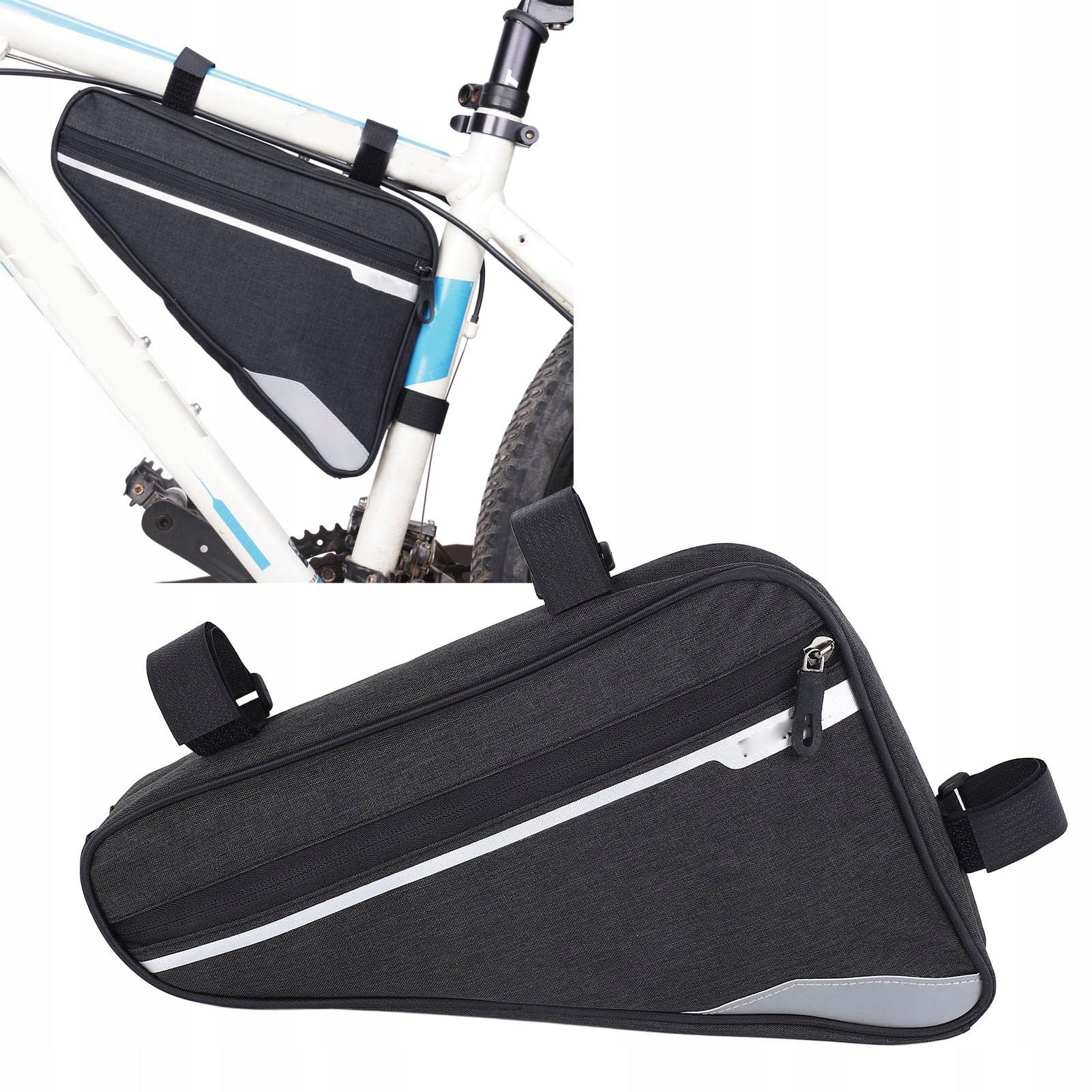 BICYCLE POUCH UNDER THE FRAME THREE-ANGLE WATERPROOF BICYCLE POUCH WITH REFLECTOR Brand no brand