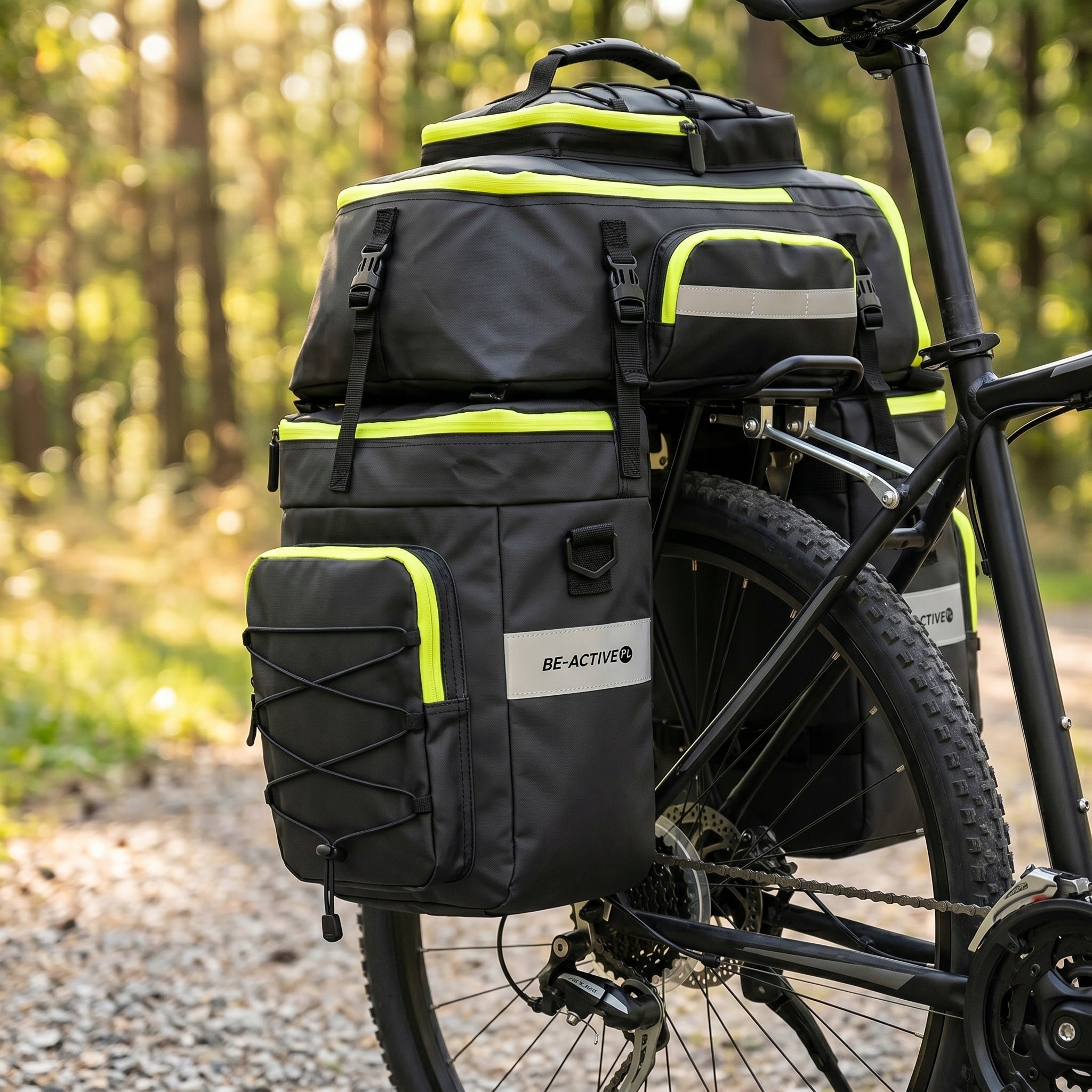 BICYCLE POUCH WATERPROOF 65L 3IN1 BAG BACKPACK FOR TRUNK BIKE LARGE Manufacturer code TT2 torba turystyczna rowerowa 65L