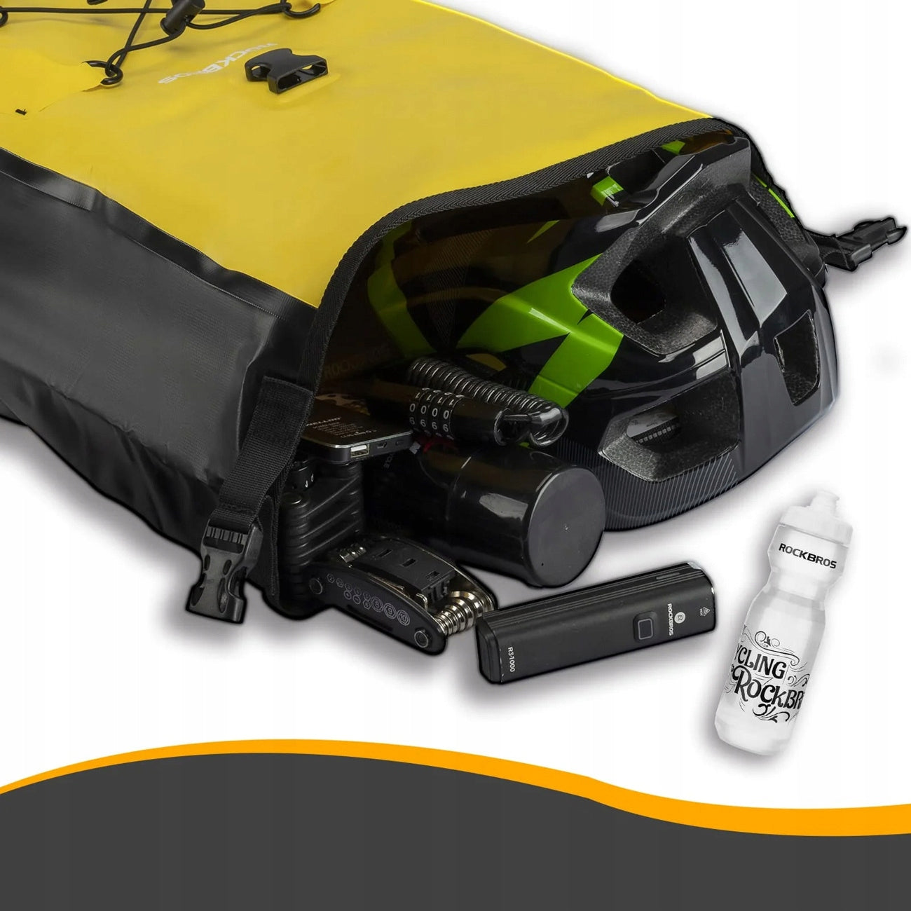 BICYCLE POUCH WATERPROOF BAG FOR LUGGAGE COMPARTMENT LARGE ROOMY 32L REAR ROCKBROS Capacity 25 l