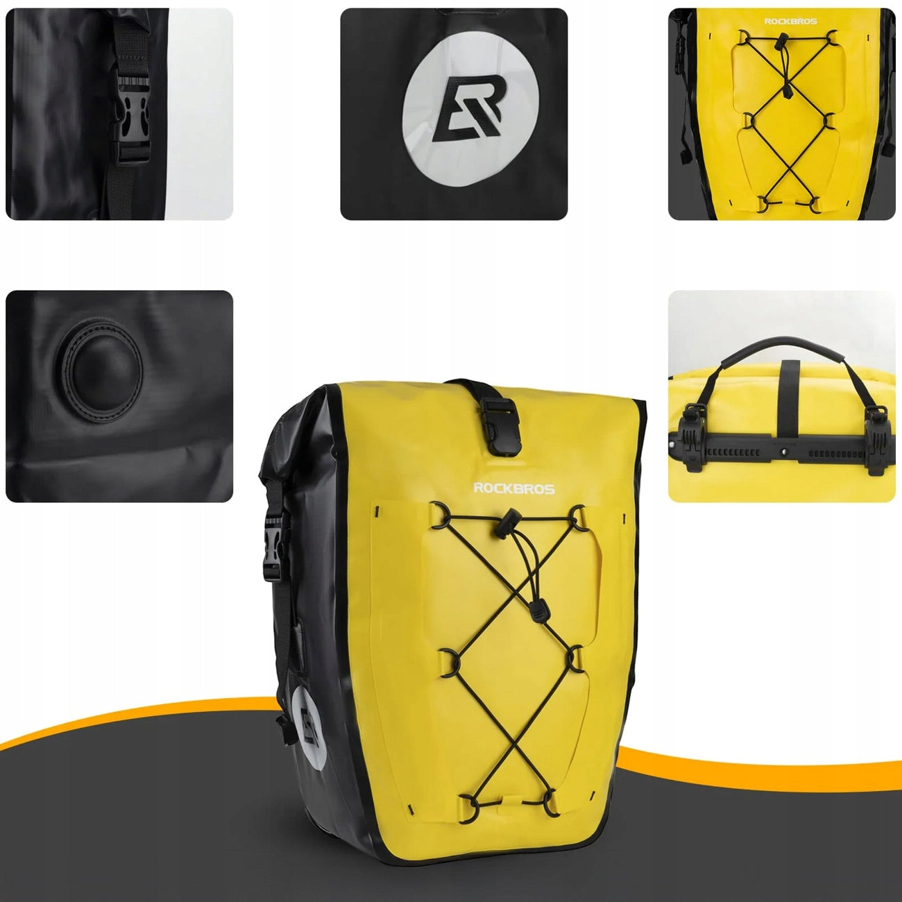 BICYCLE POUCH WATERPROOF BAG FOR LUGGAGE COMPARTMENT LARGE ROOMY 32L REAR ROCKBROS Weight 150 g