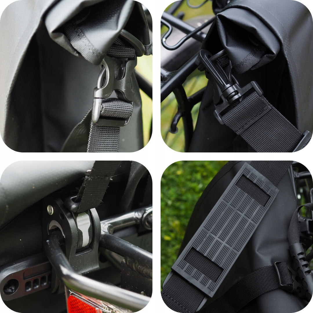 BICYCLE POUCH WATERPROOF BAG VELOXO ADVENTURE PRO BLACK FOR TRUNK 25L Color black
