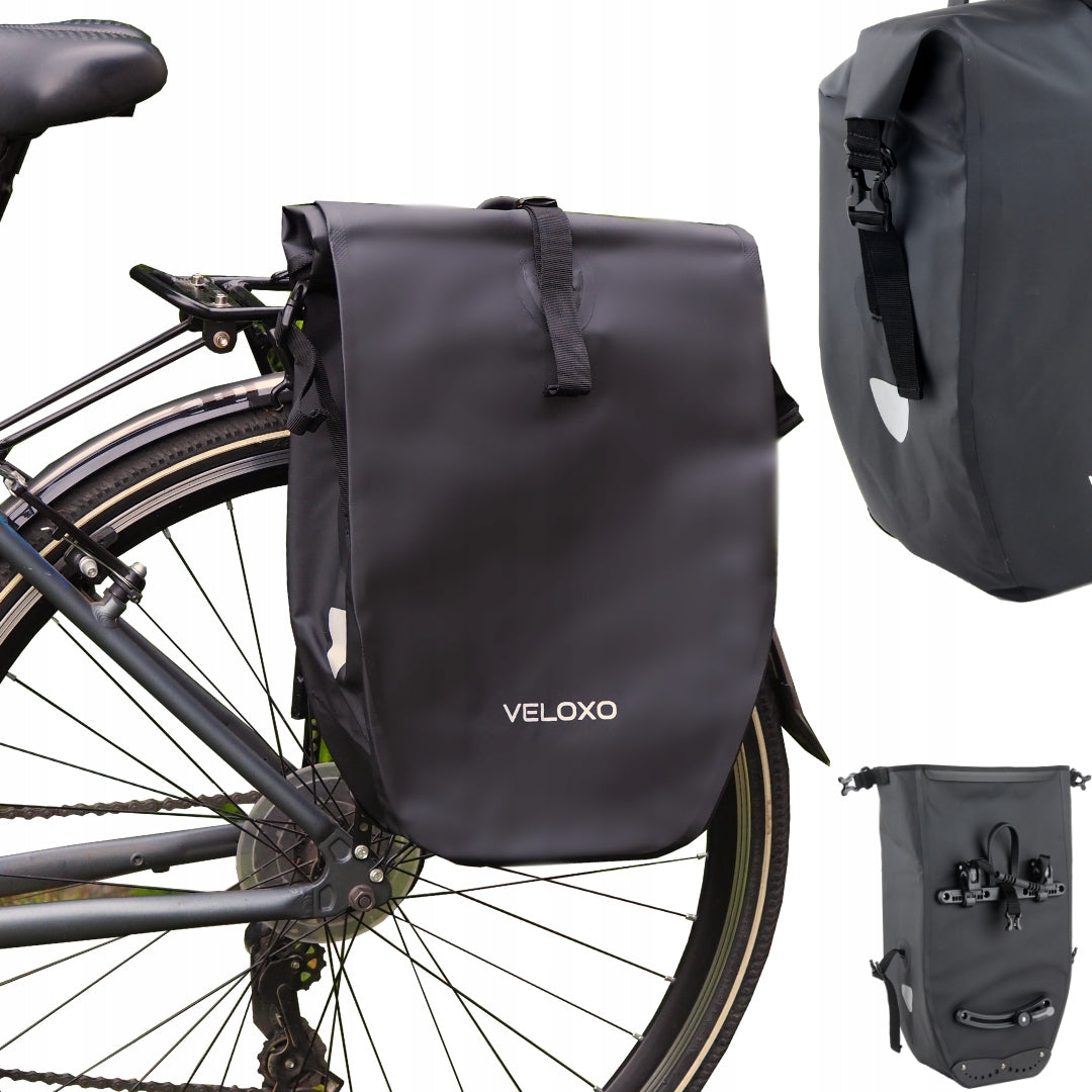 BICYCLE POUCH WATERPROOF BAG VELOXO ADVENTURE PRO BLACK FOR TRUNK 25L