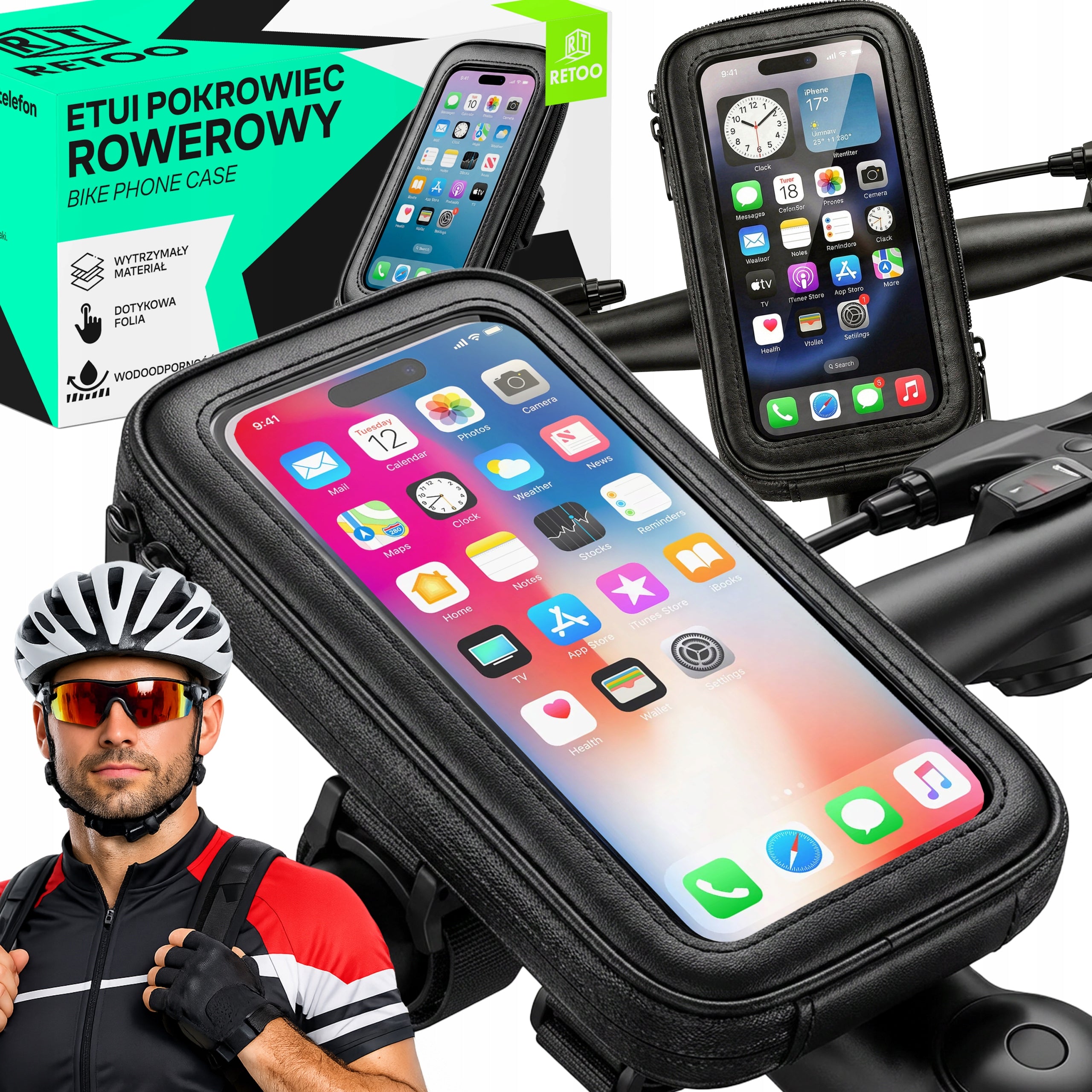 BICYCLE POUCH WATERPROOF BICYCLE PHONE HOLDER WATERPROOF CASE Packaging status original
