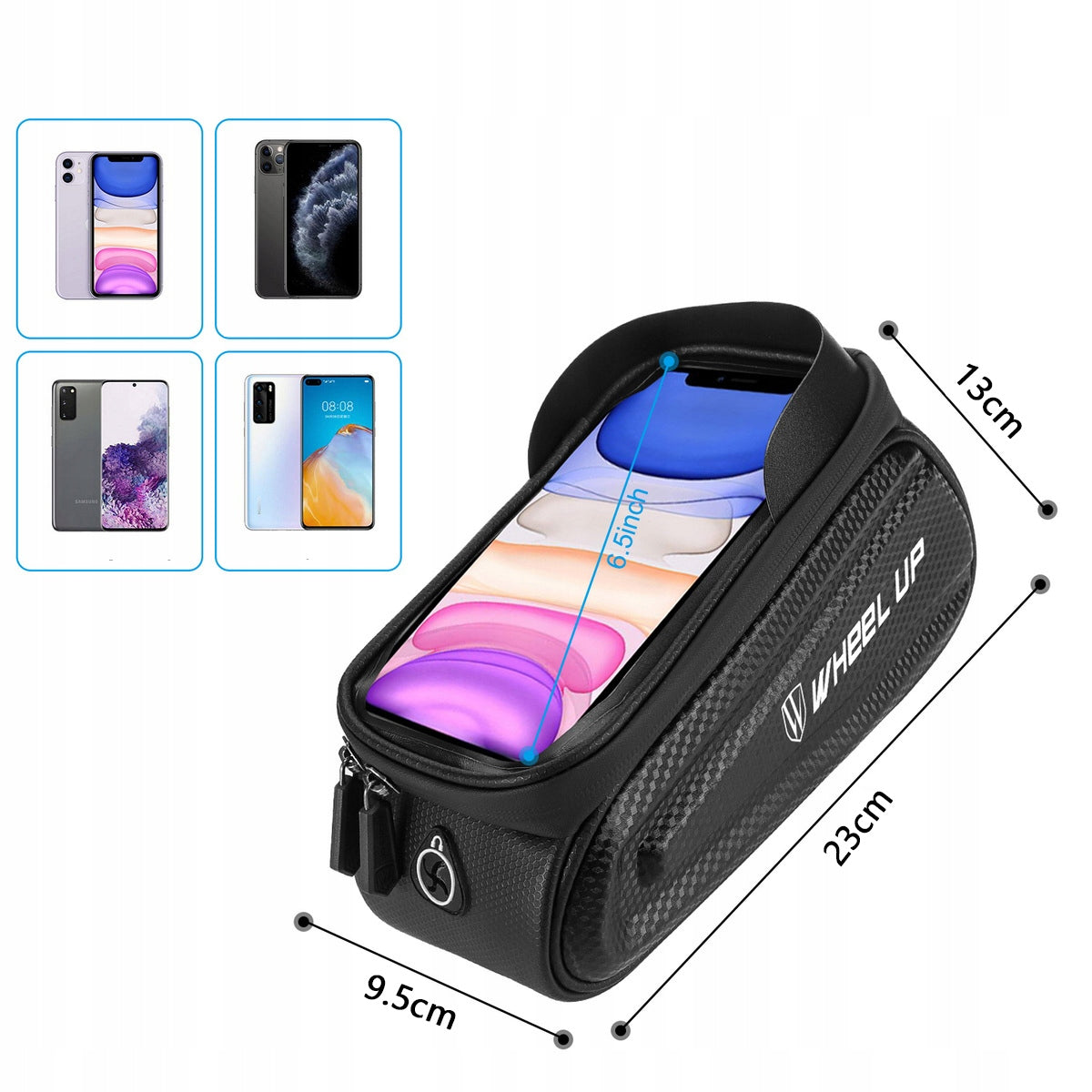 BICYCLE POUCH WATERPROOF PHONE CASE HOLDER BAG POUCH FOR FRAME Dominant material synthetic material