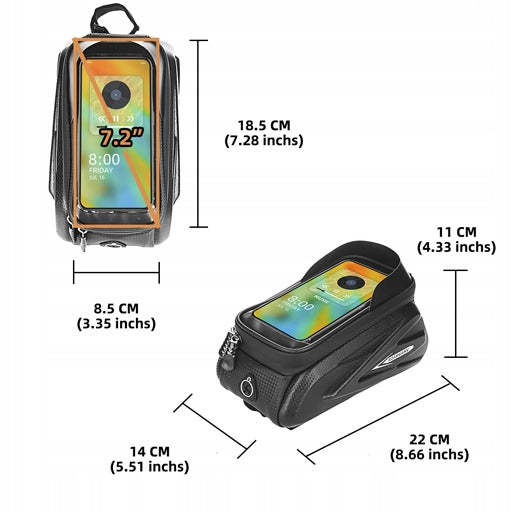 BICYCLE POUCH WATERPROOF PHONE CASE HOLDER FRAME BAG SACHET Manufacturer code DRG15