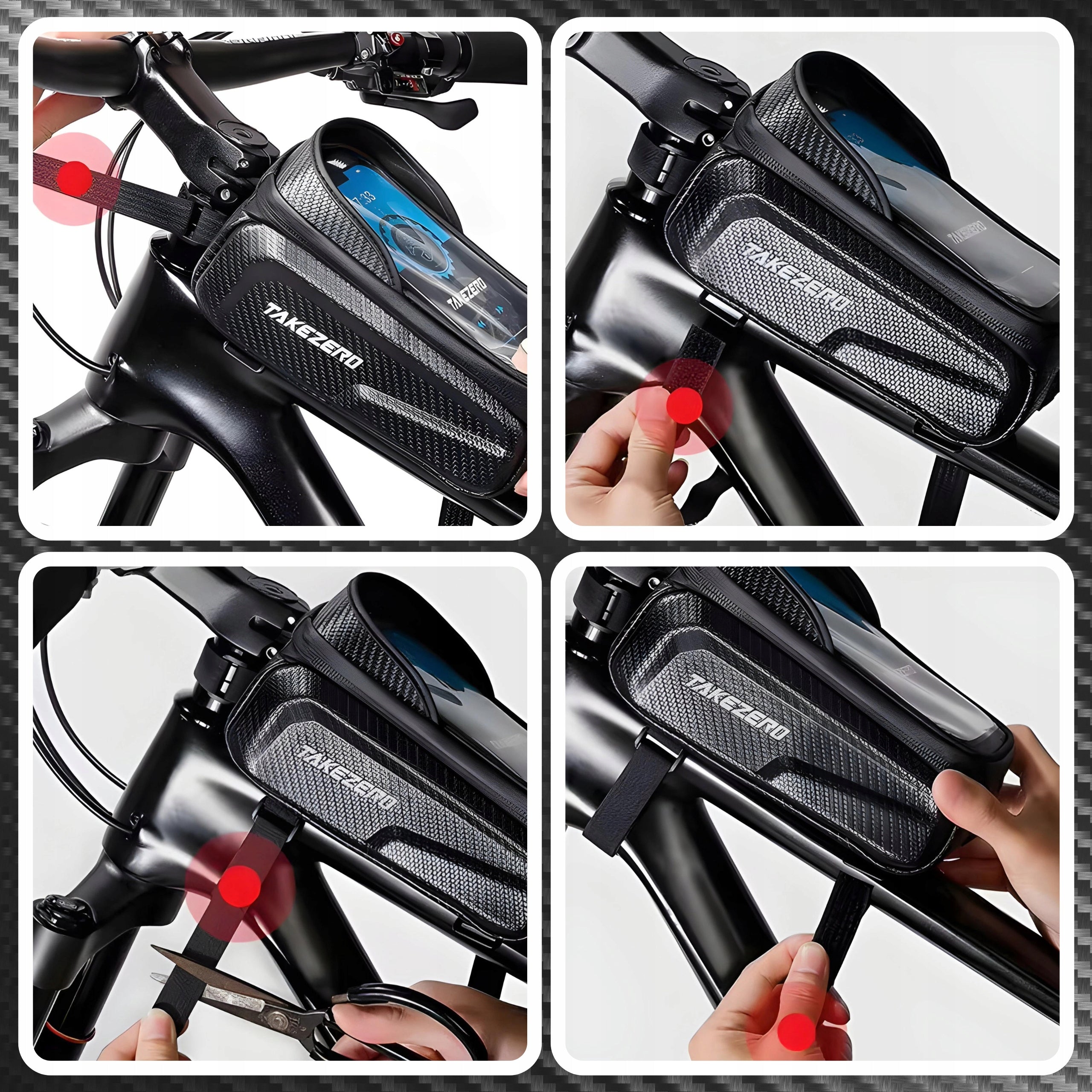 BICYCLE POUCH WATERPROOF PHONE CASE HOLDER FRAME BAG SACHET Packaging status original