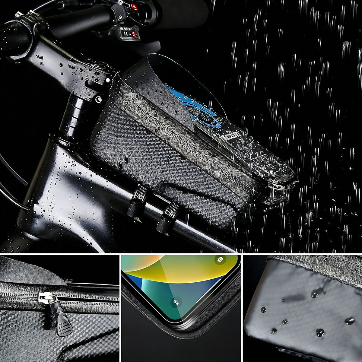 BICYCLE POUCH WATERPROOF PHONE CASE STURDY FRAME BAG POUCH Brand no brand