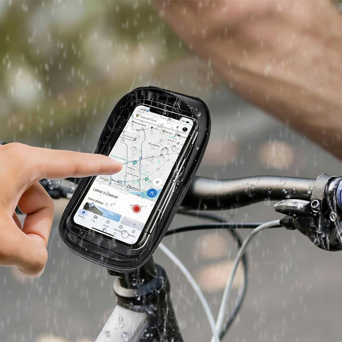 BICYCLE POUCH WATERPROOF PHONE CASE STURDY FRAME BAG POUCH For mobile