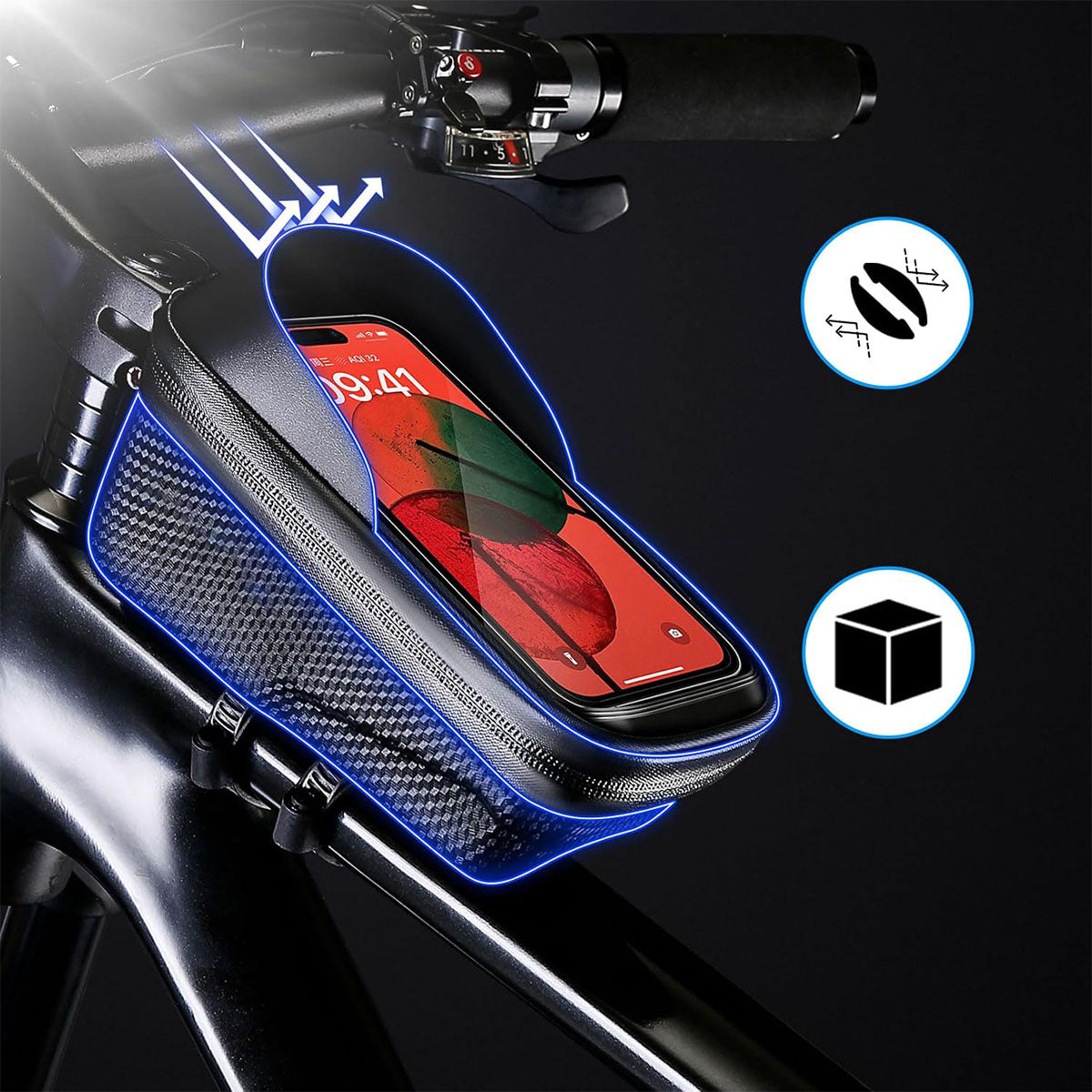 BICYCLE POUCH WATERPROOF PHONE CASE STURDY FRAME BAG POUCH Manufacturer code 6931419714988